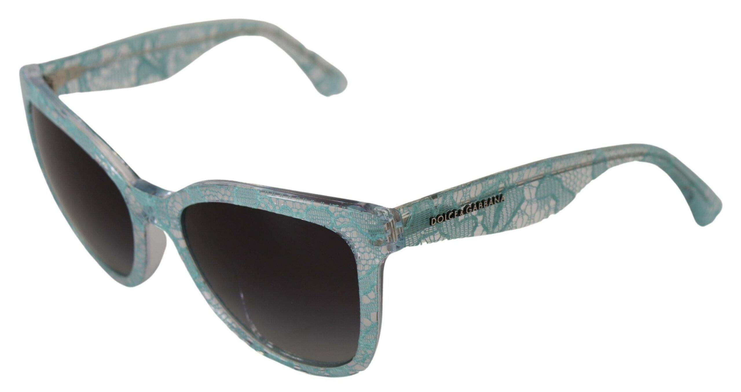 Dolce & Gabbana Elegant Blue Lace Detail Women's Sunglasses Size ONE SIZE - 3 Thumbnail