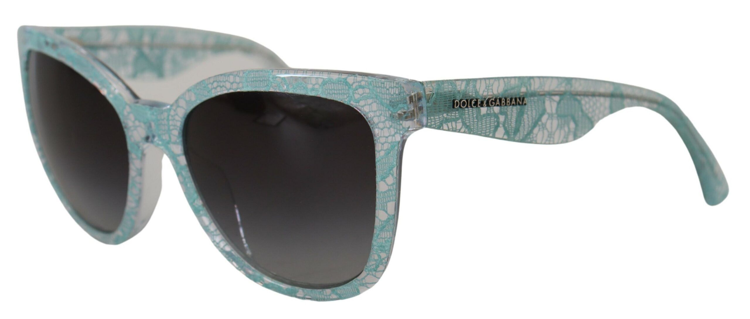 Dolce & Gabbana Elegant Blue Lace Detail Women's Sunglasses Size ONE SIZE - 2 Thumbnail