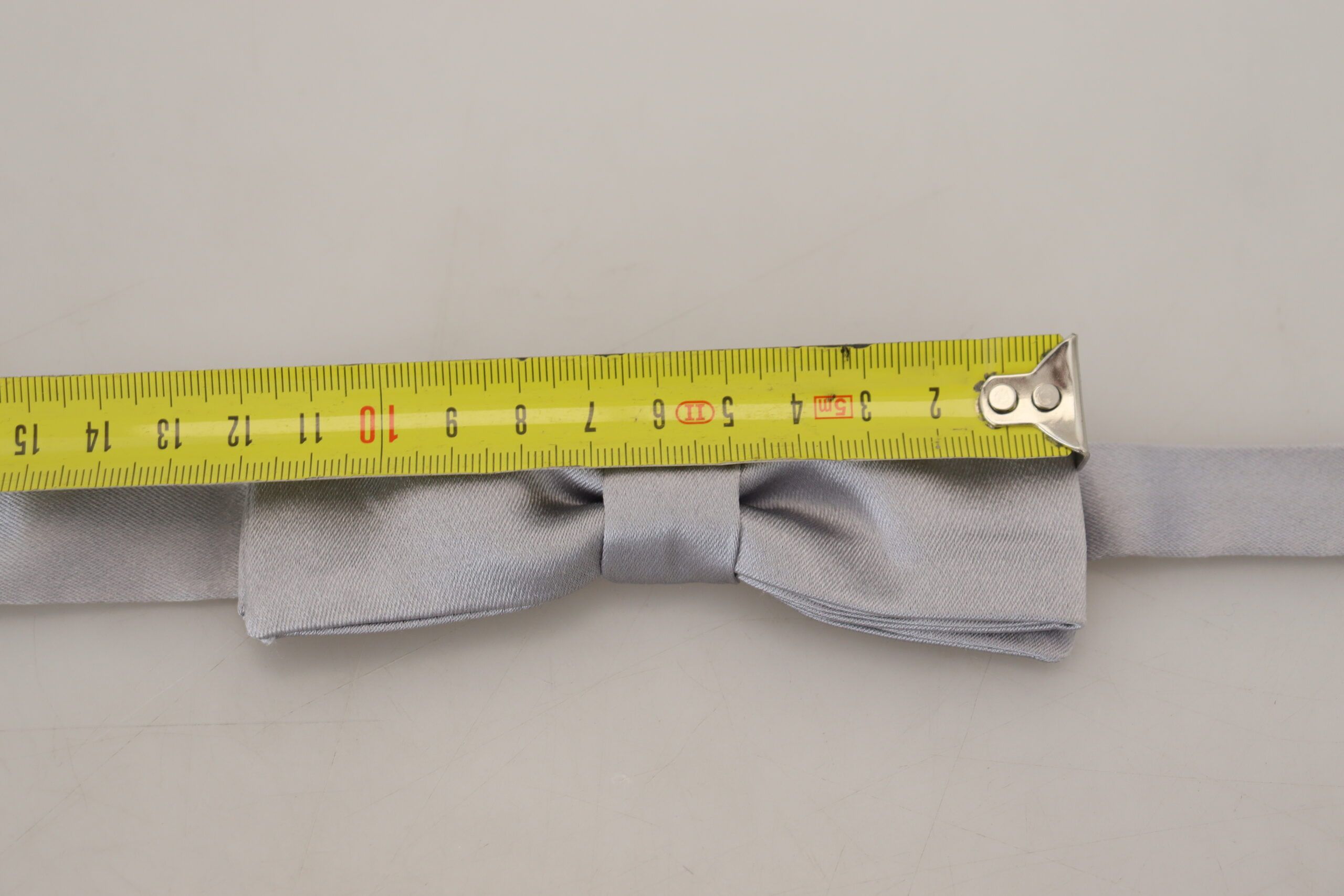 Dolce & Gabbana Elegant Gray Silk Bow Men's Tie Size ONE SIZE - 5 Thumbnail