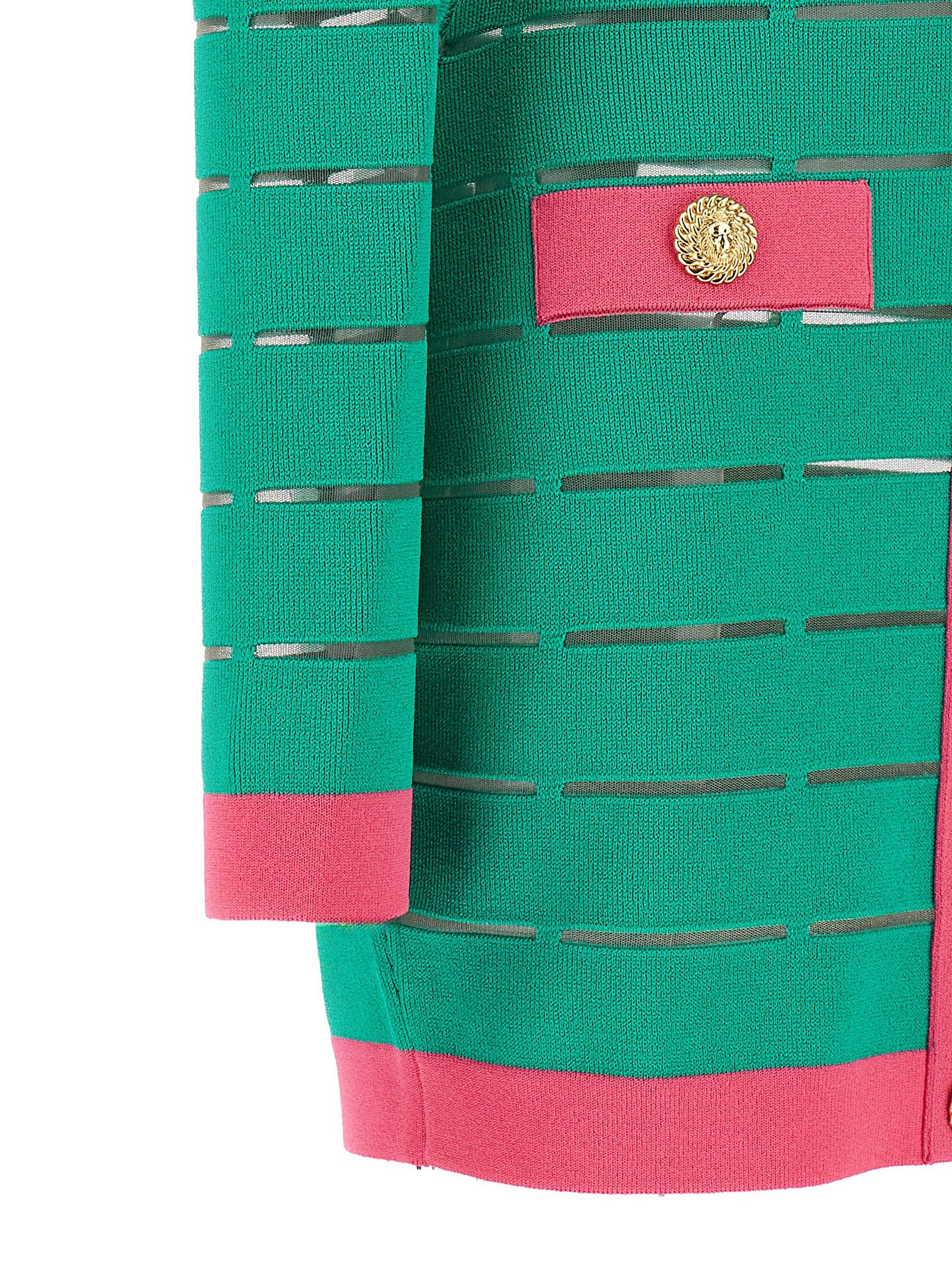Balmain Two-Tone Knit Dress Size S / US 4 / IT 40 - 4 Thumbnail