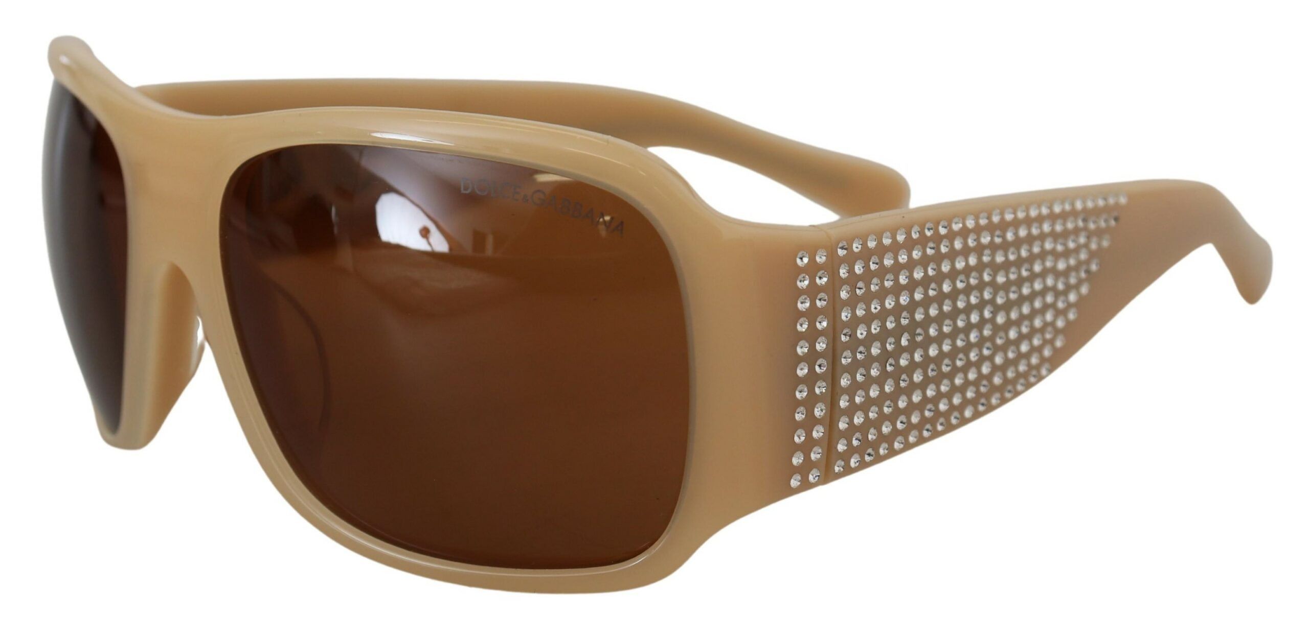 Dolce & Gabbana Elegant Cream Swarovski Women's Sunglasses Size ONE SIZE - 2 Thumbnail