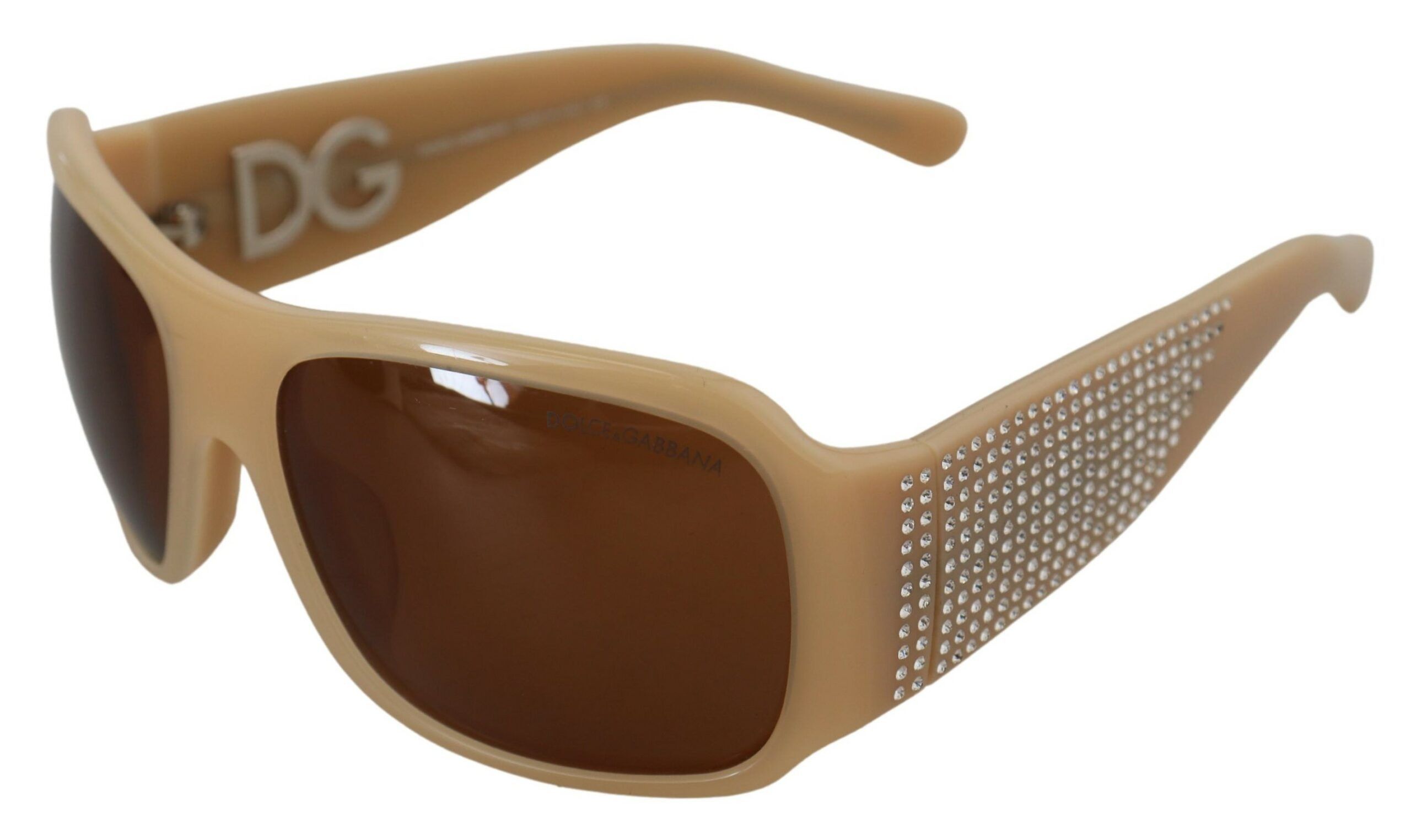 Dolce & Gabbana Elegant Cream Swarovski Women's Sunglasses Size ONE SIZE - 3 Thumbnail