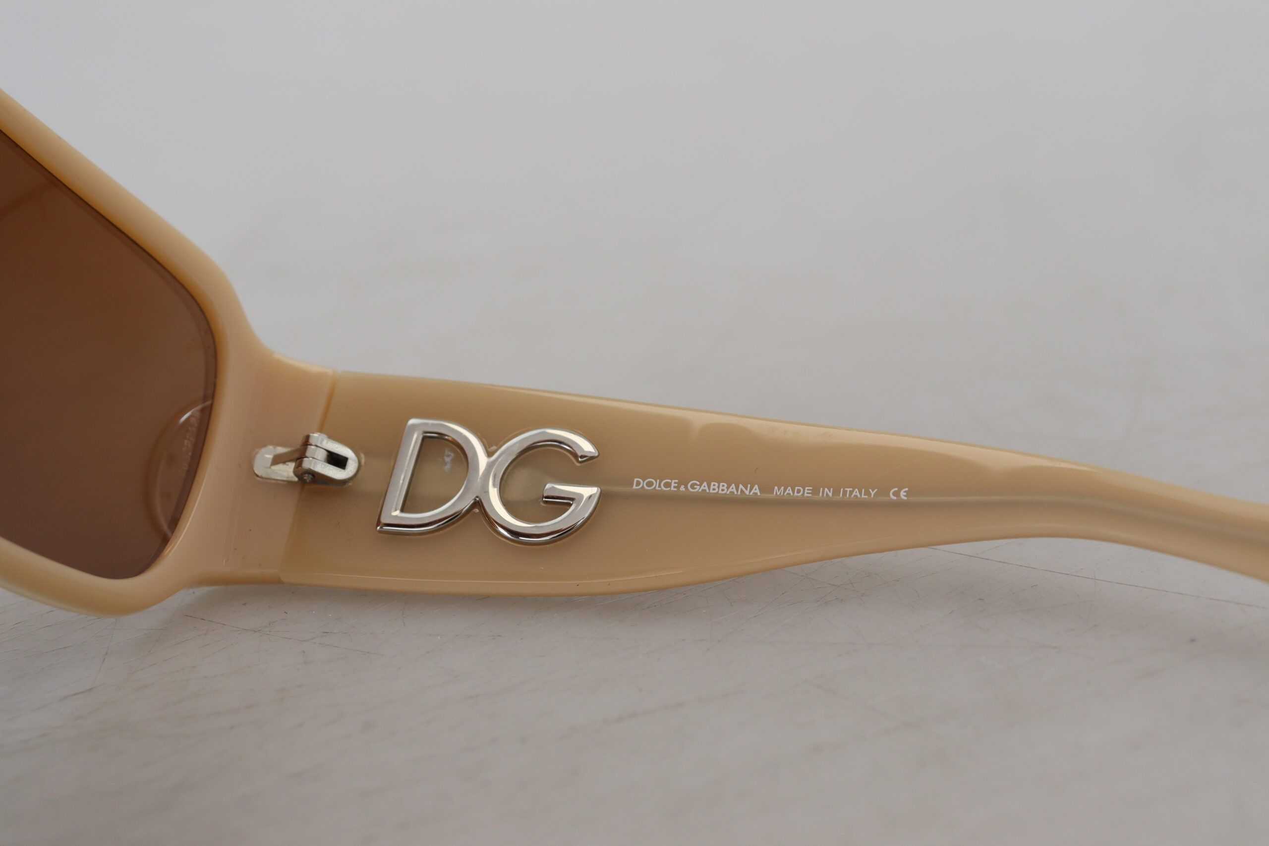 Dolce & Gabbana Elegant Cream Swarovski Women's Sunglasses Size ONE SIZE - 6 Thumbnail