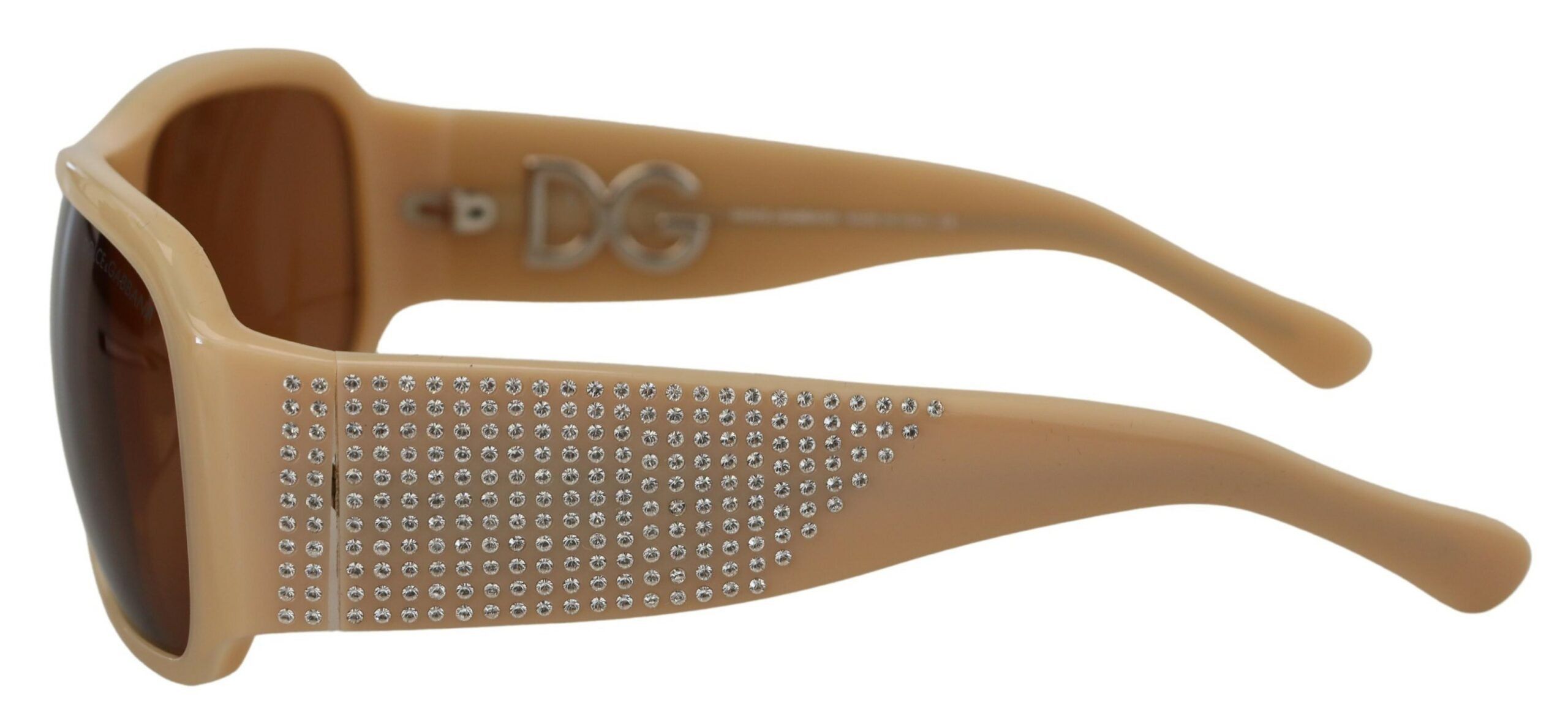 Dolce & Gabbana Elegant Cream Swarovski Women's Sunglasses Size ONE SIZE - 4 Thumbnail
