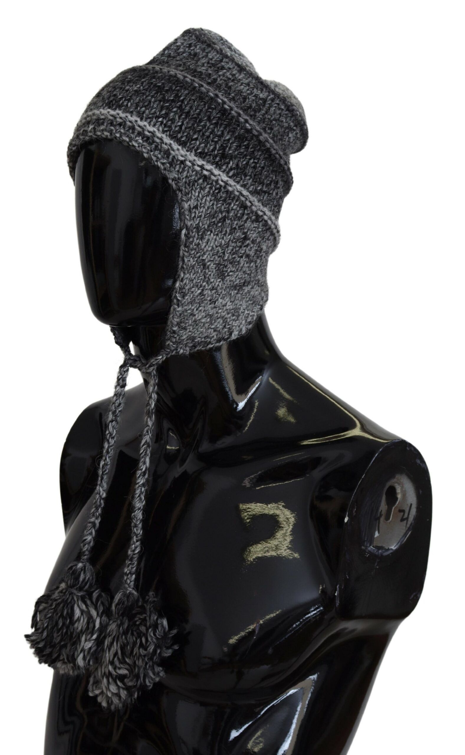 Dolce & Gabbana Elegant Gray Knitted Beanie Men's Hat Size ONE SIZE - 2 Thumbnail