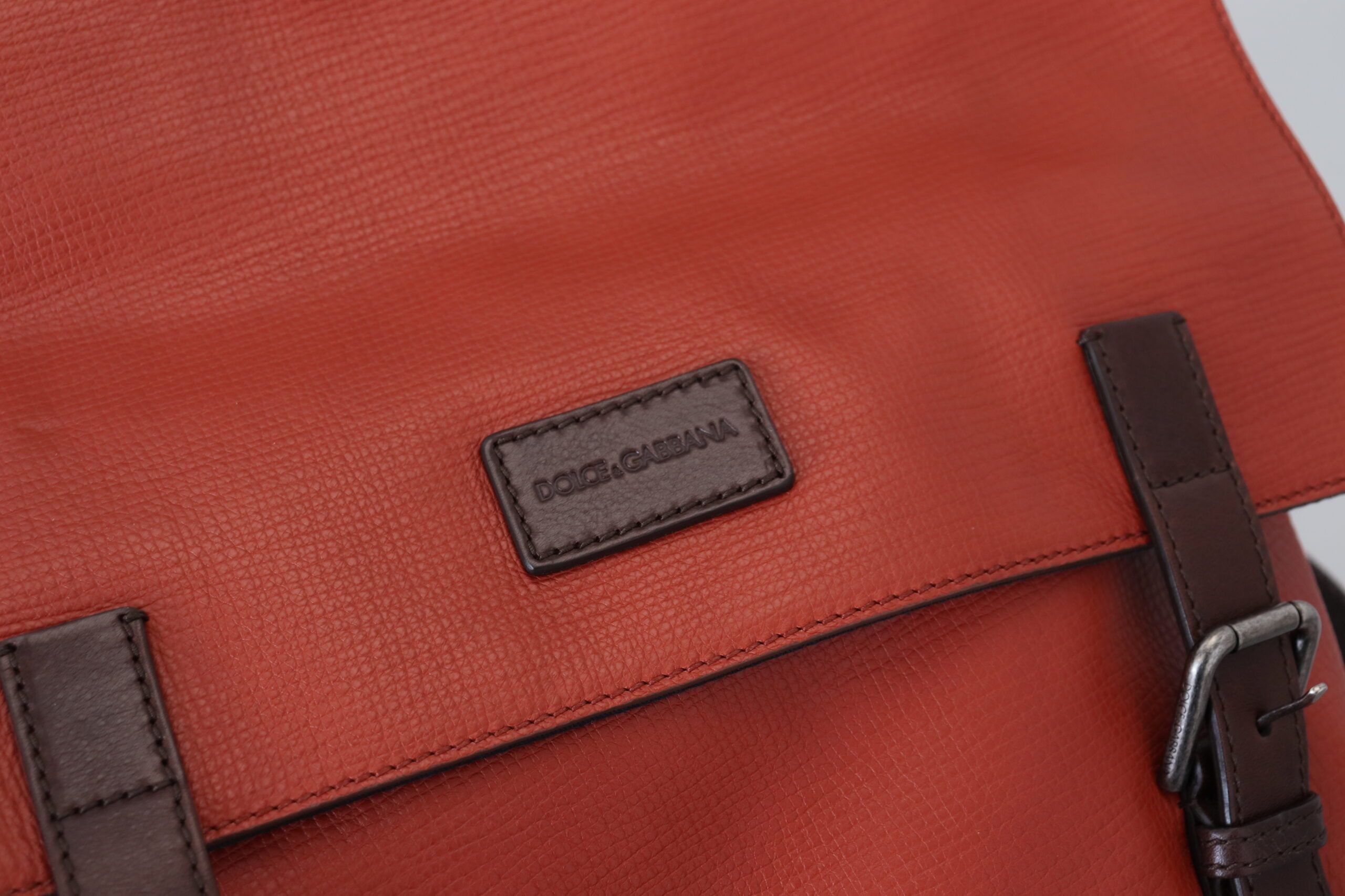 Dolce & Gabbana Elegant Calfskin Leather Backpack in Men's Orange Size ONE SIZE - 6 Thumbnail