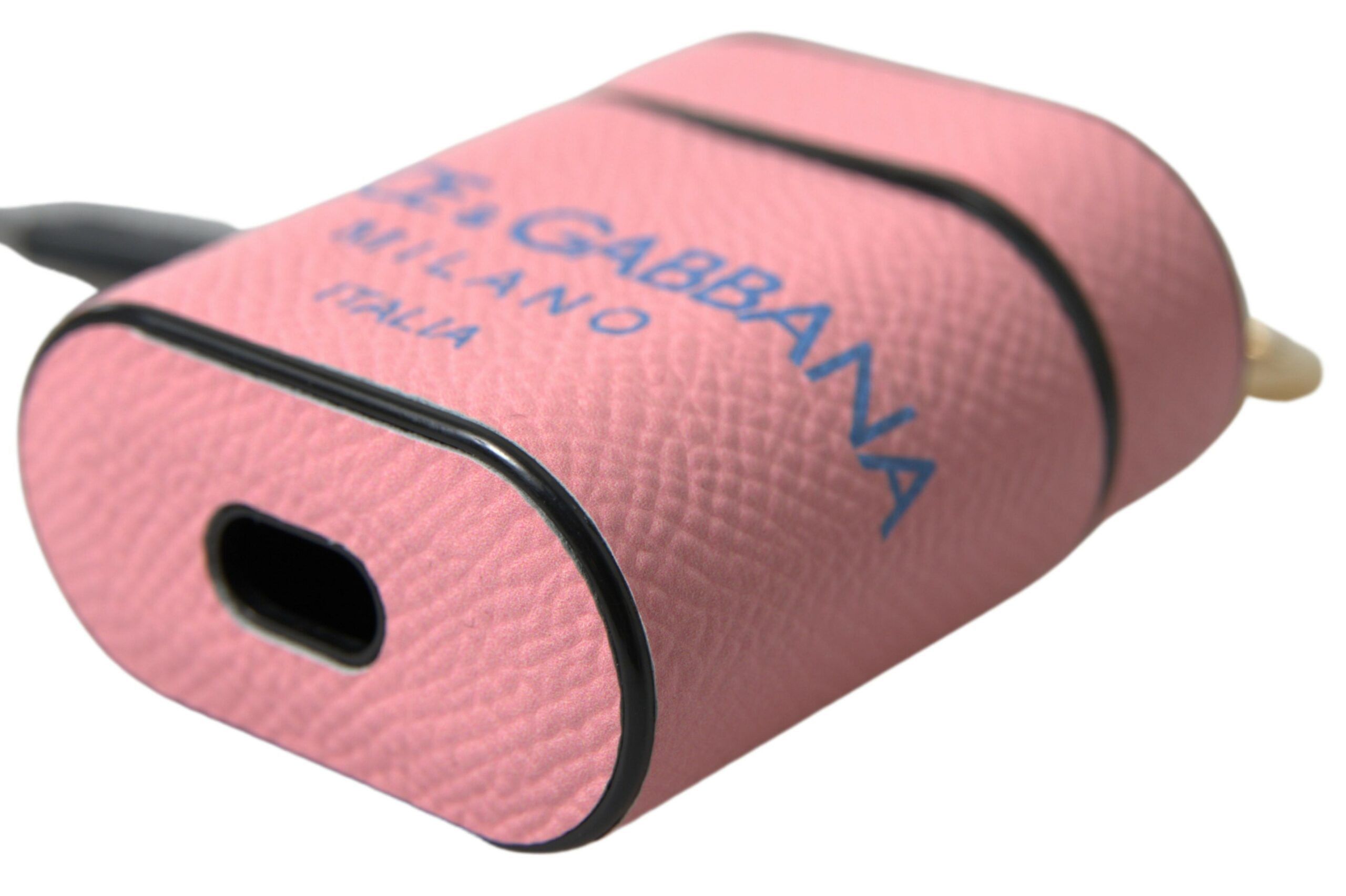 Dolce & Gabbana Chic Calf Leather Airpods Case in Women's Pink Size ONE SIZE - 6 Thumbnail