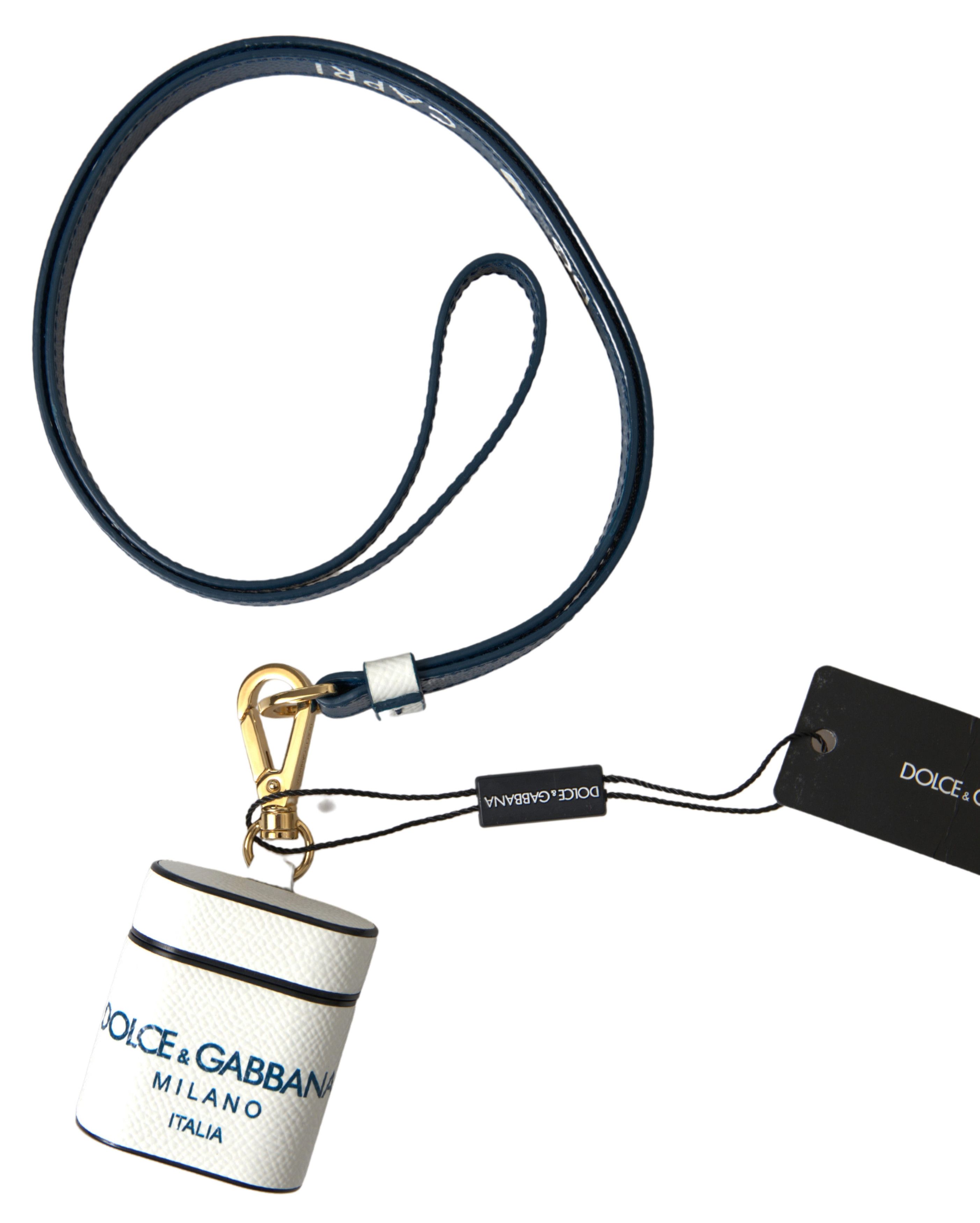 Capri Azur Bike Case Elegant Leather Airpods Case In White Women's