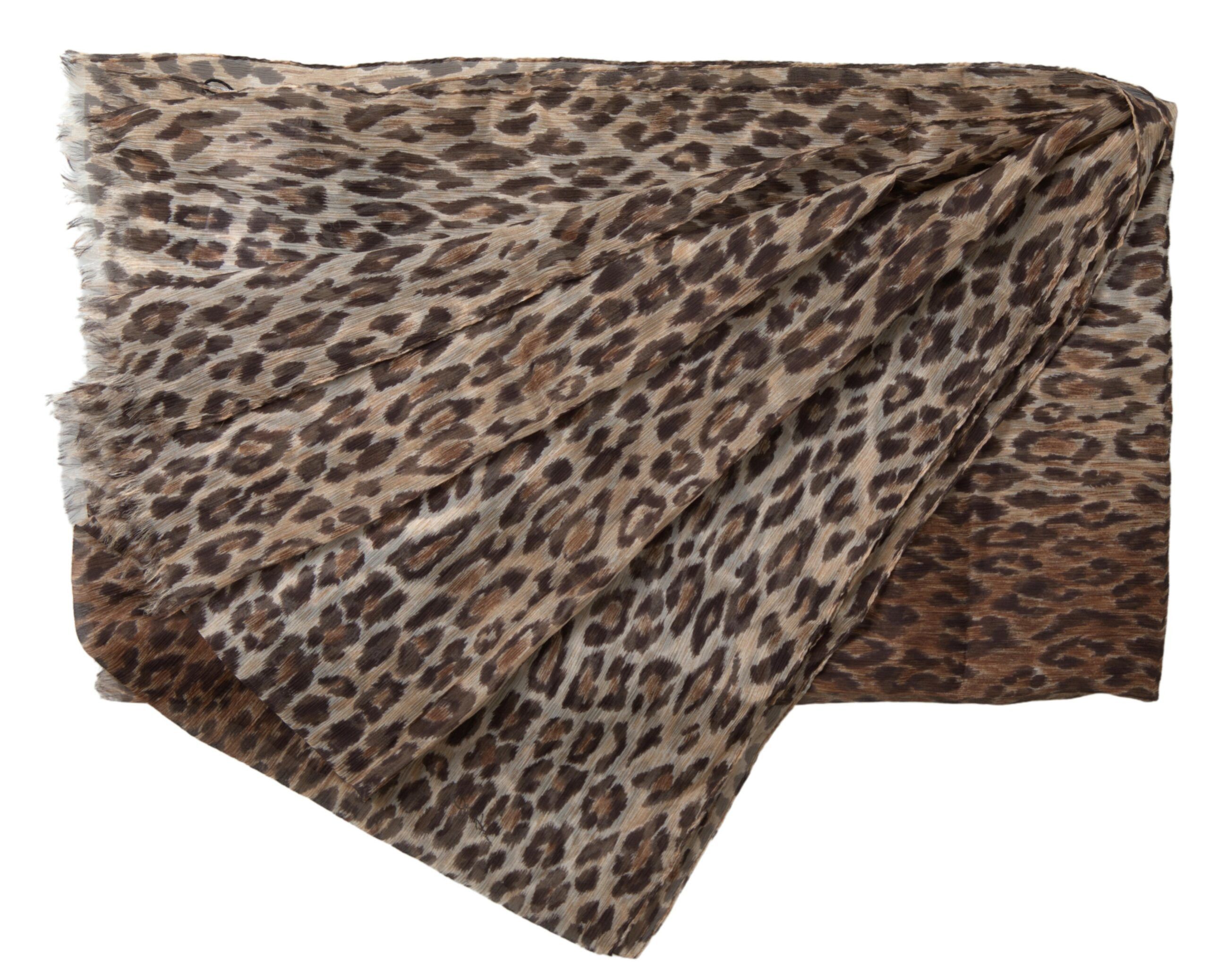 Dolce & Gabbana Elegant Silk Neck Wrap Scarf in Luxurious Women's Brown Size ONE SIZE - 2 Thumbnail