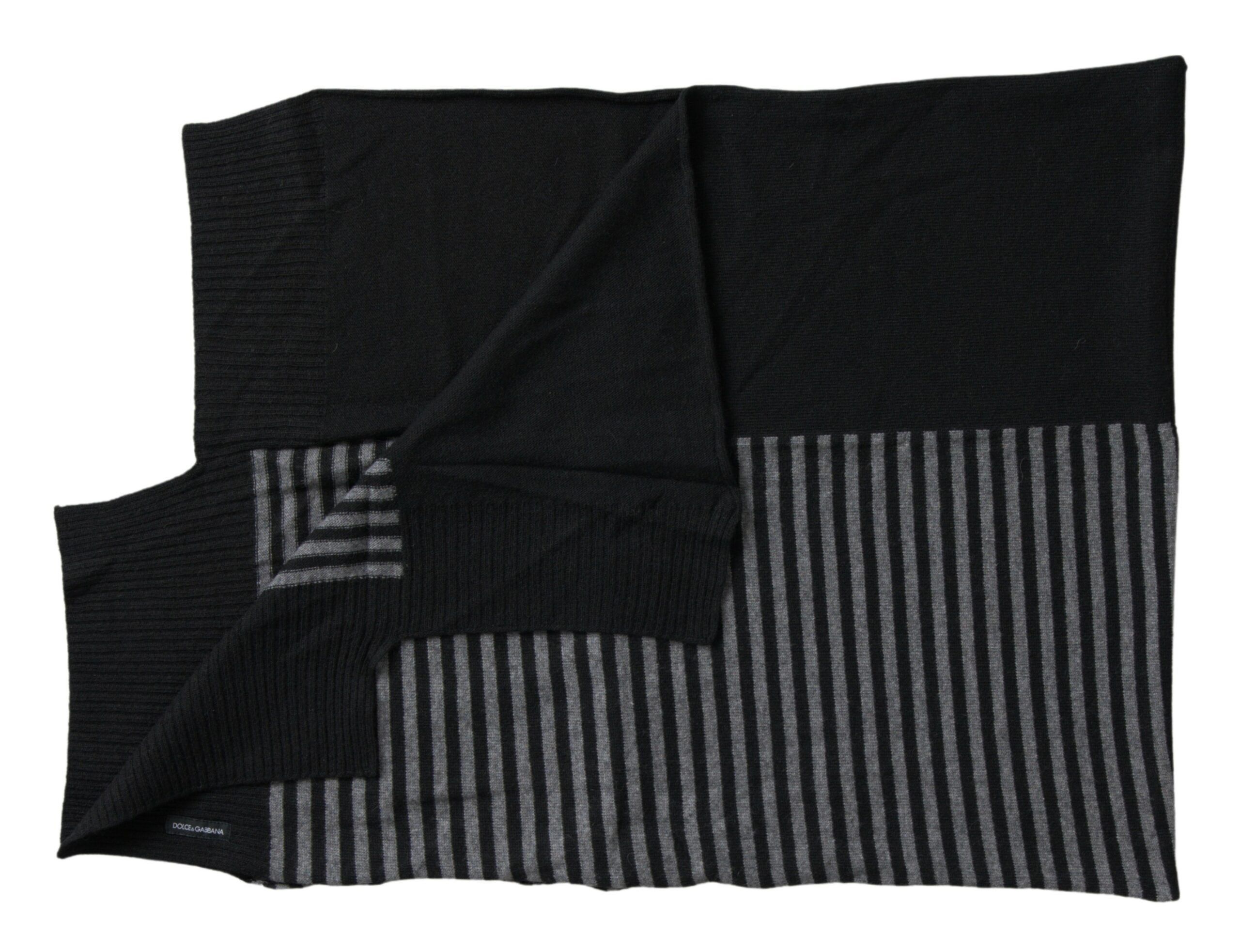 Dolce & Gabbana Elegant Striped Wool Blend Men's Men's Scarf Size ONE SIZE - 2 Thumbnail