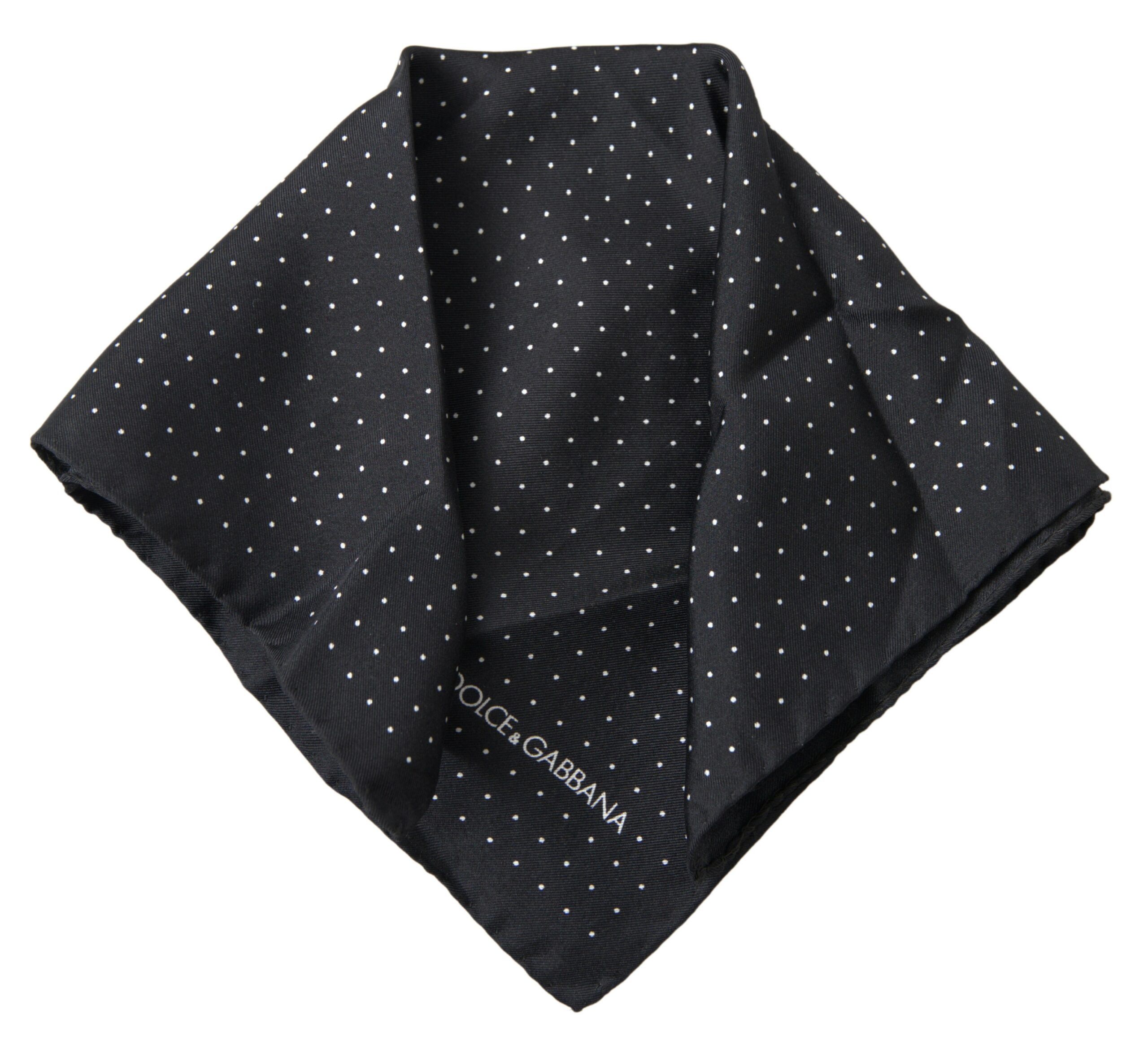Dolce & Gabbana Elegant Silk Black Men's Square Men's Scarf Size ONE SIZE - 3 Thumbnail
