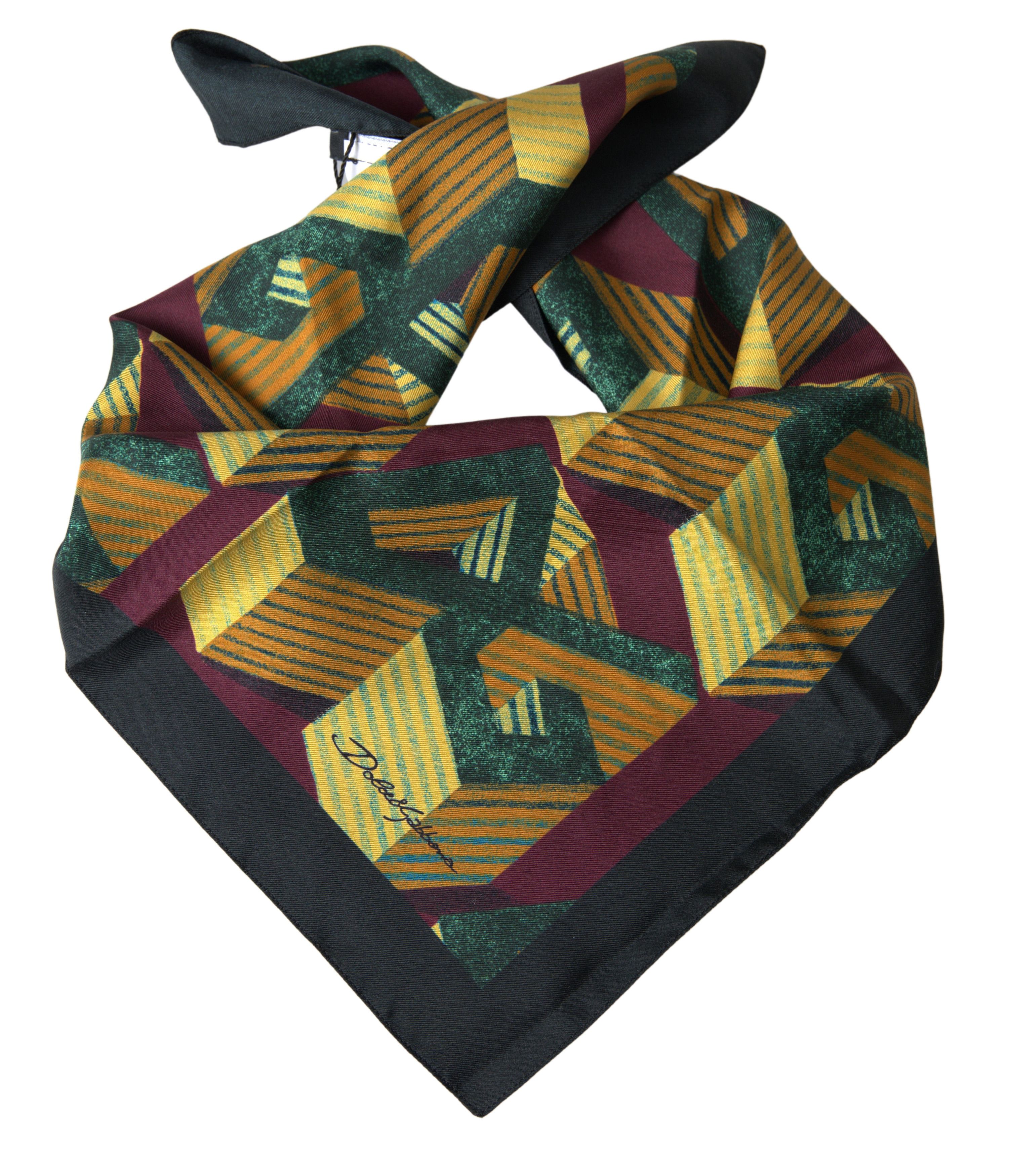 Dolce & Gabbana Elegant Multicolor Silk Men's Square Men's Scarf Size ONE SIZE - 3 Thumbnail