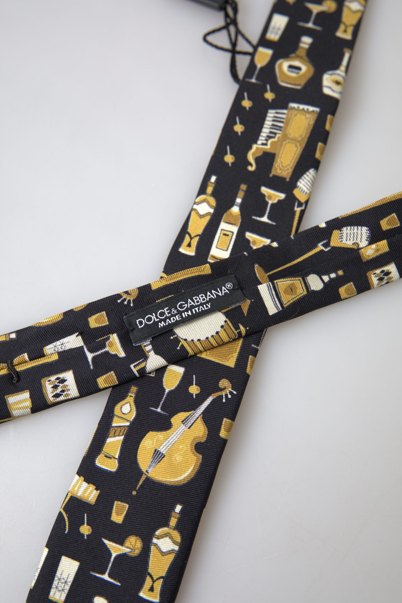 Dolce & Gabbana Exclusive Silk Tie with Musical Men's Print Size ONE SIZE - 4 Thumbnail