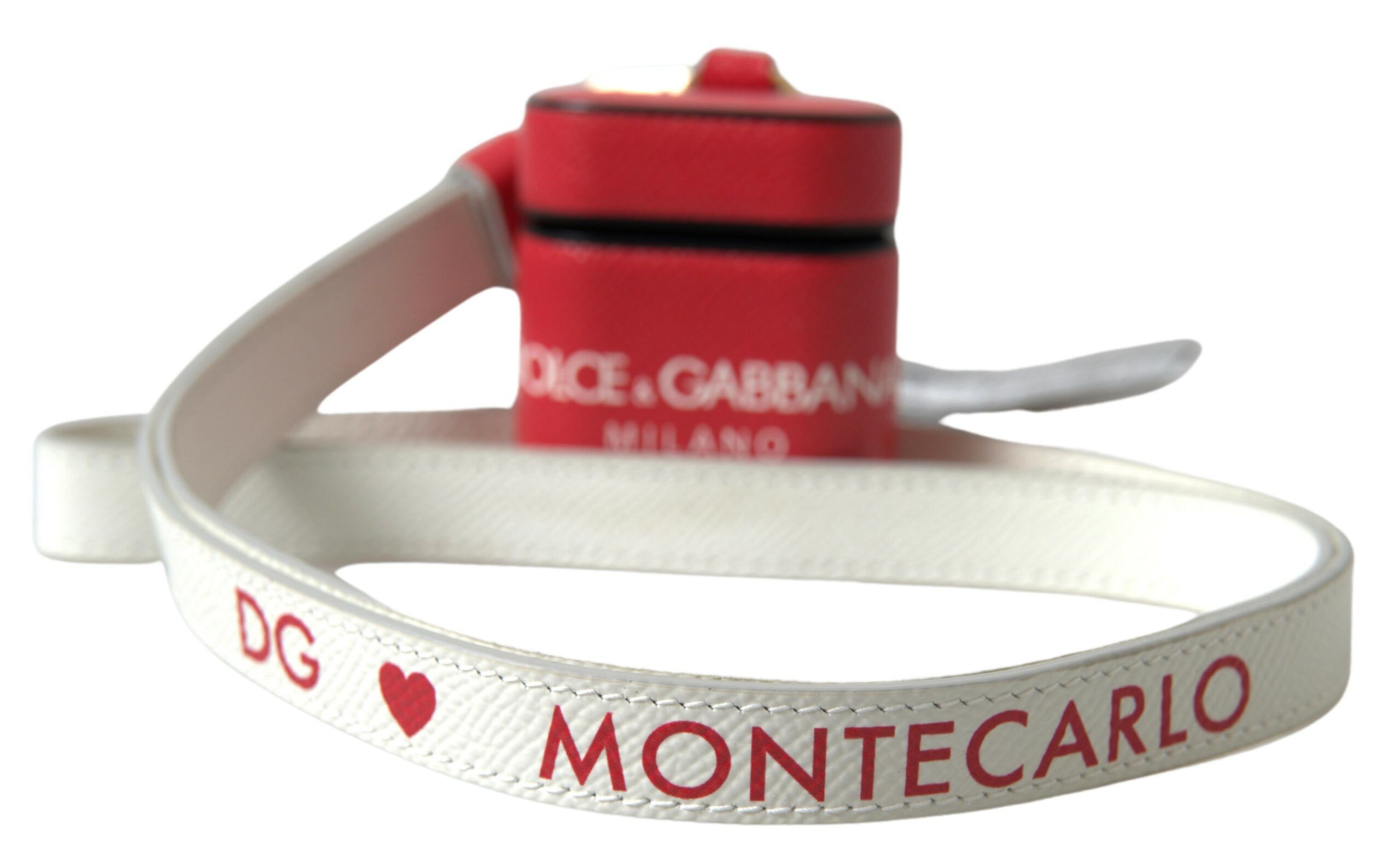 Dolce & Gabbana Elegant Red Leather Airpods Women's Case Size ONE SIZE - 2 Thumbnail