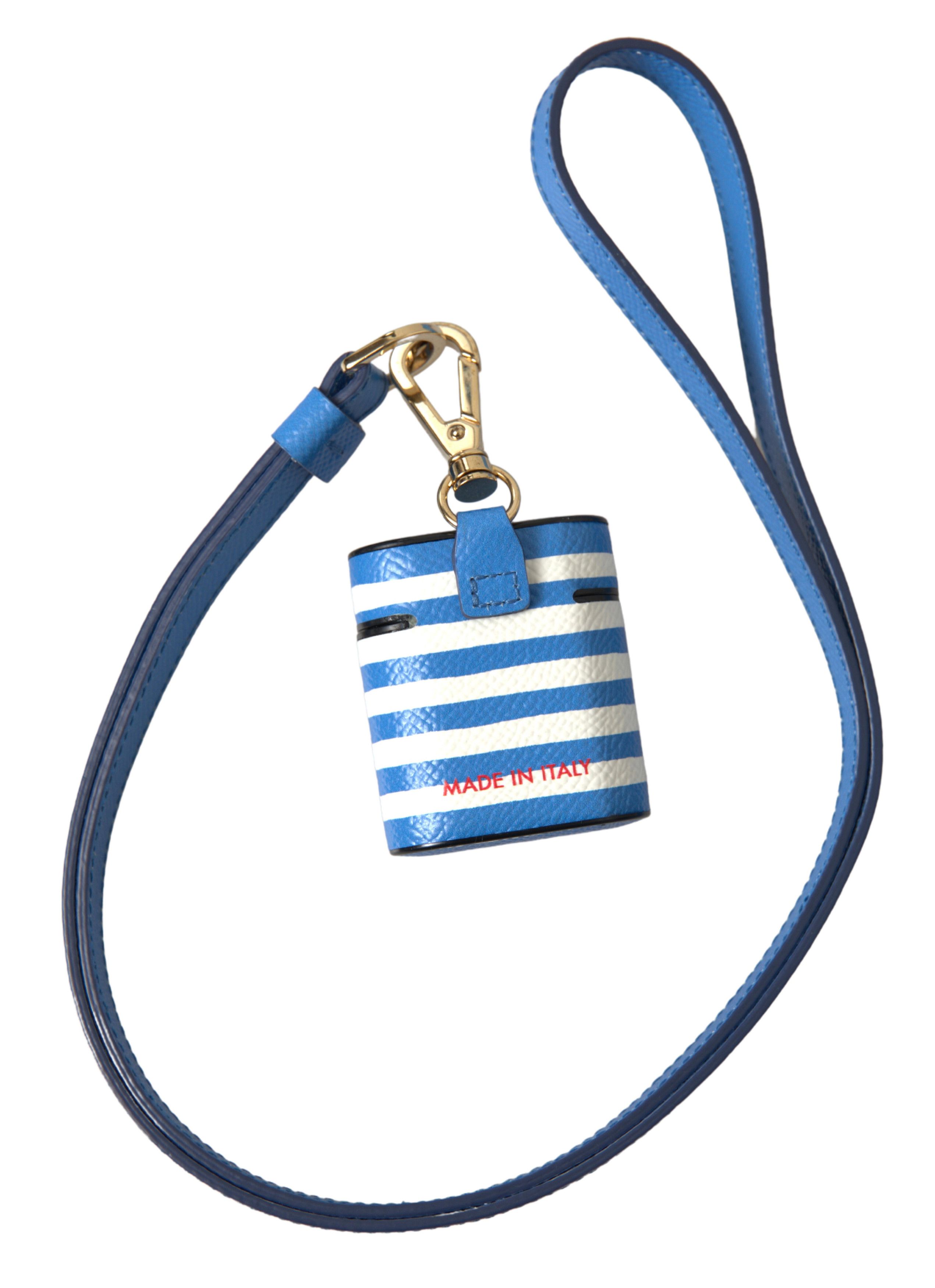 Dolce & Gabbana Chic Striped Leather Airpods Women's Case Size ONE SIZE - 5 Thumbnail