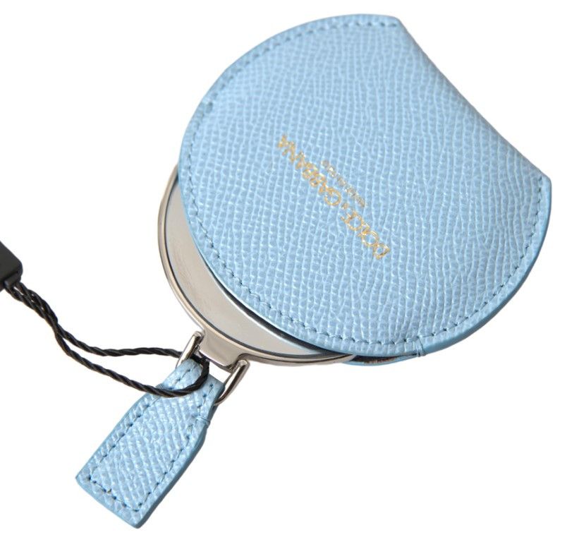 Dolce & Gabbana Elegant Leather Mirror Holder in Light Women's Blue Size ONE SIZE - 4 Thumbnail