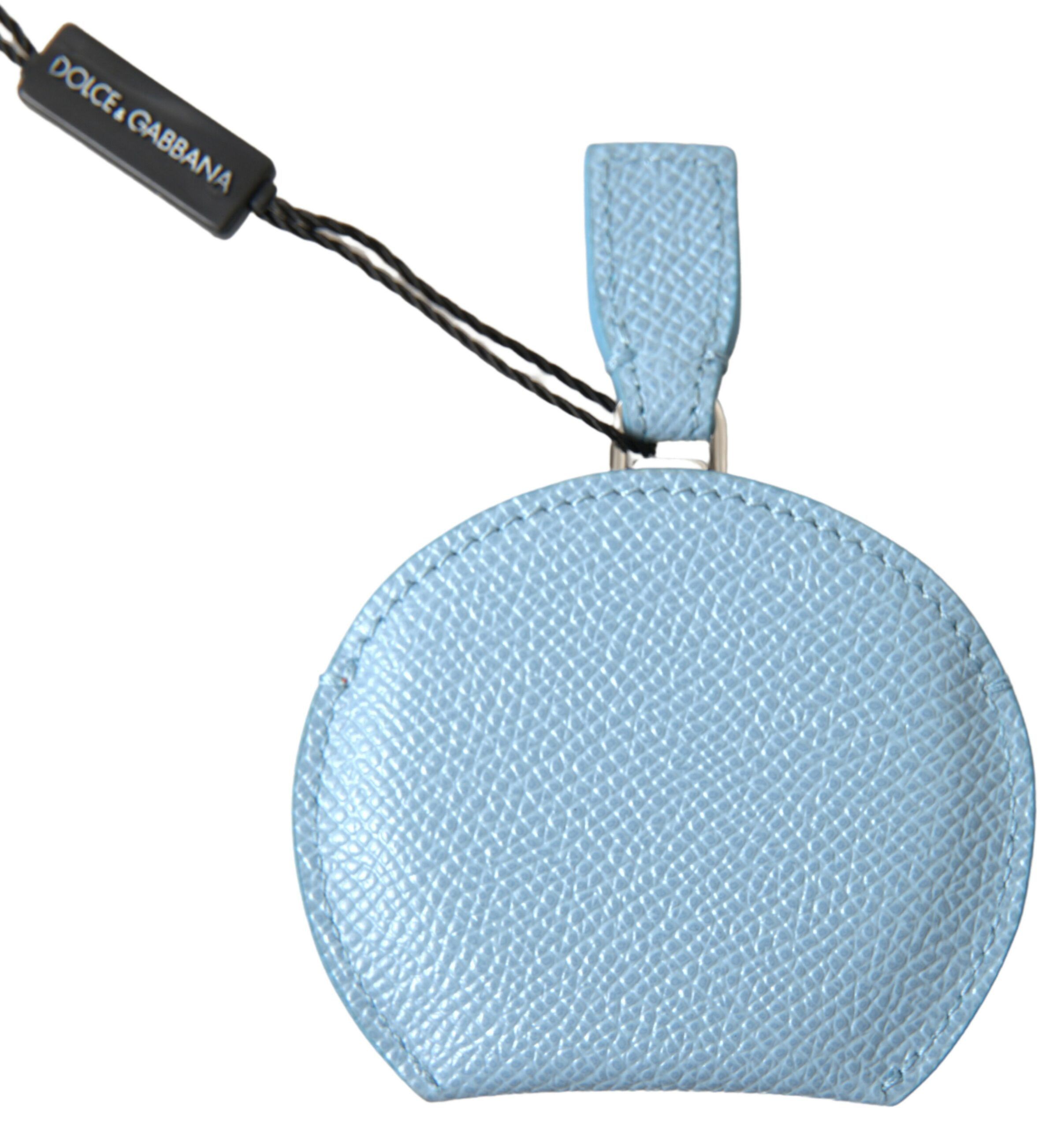 Dolce & Gabbana Elegant Leather Mirror Holder in Light Women's Blue Size ONE SIZE - 2 Thumbnail