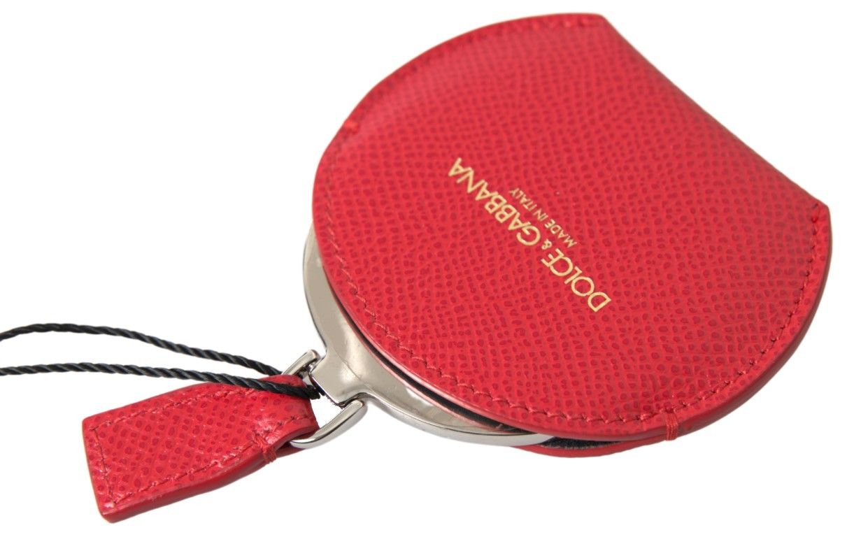 Dolce & Gabbana Elegant Red Leather Mirror Women's Holder Size ONE SIZE - 2 Thumbnail