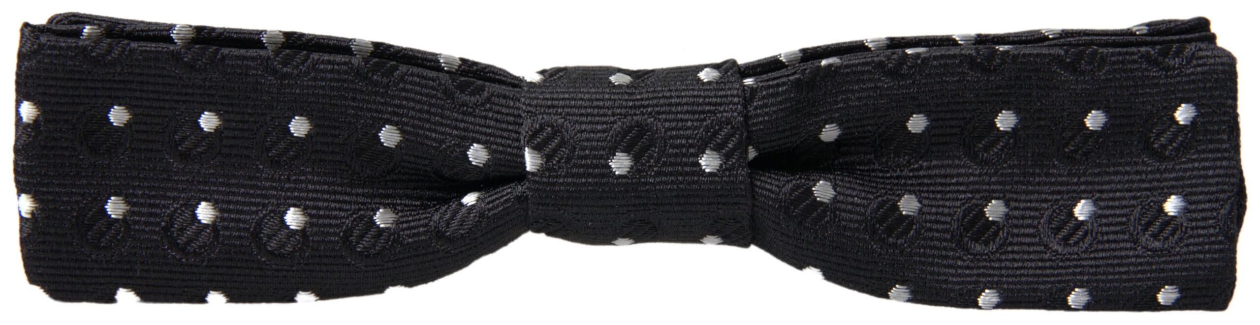 Dolce & Gabbana Elegant Silk Black Bow Tie with Signature Men's Clasp Size ONE SIZE - 3 Thumbnail
