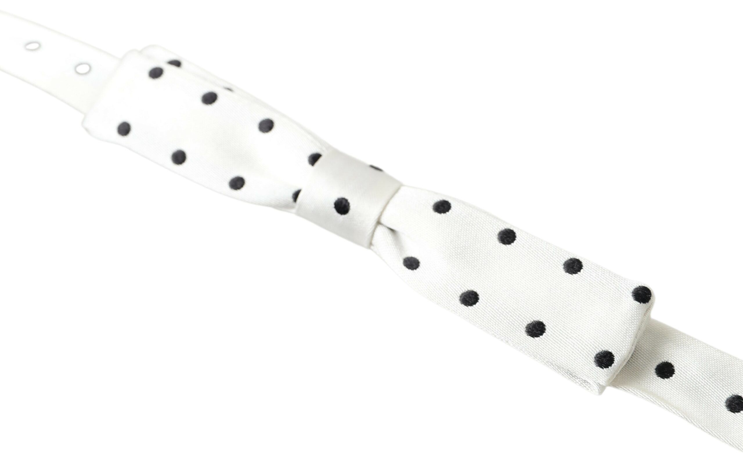 Dolce & Gabbana Stylish Polka Dot Silk Bow Men's Tie Size ONE SIZE - 3 Thumbnail