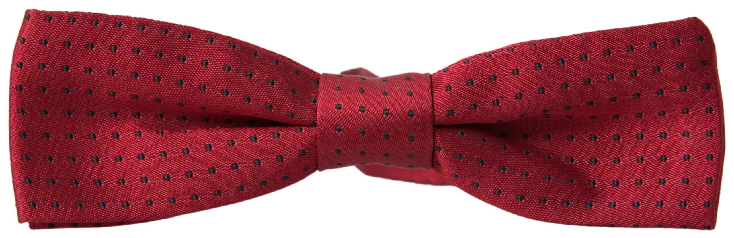 Dolce & Gabbana Elegant Polka Dot Silk Bow Men's Tie Size ONE SIZE - 3 Thumbnail