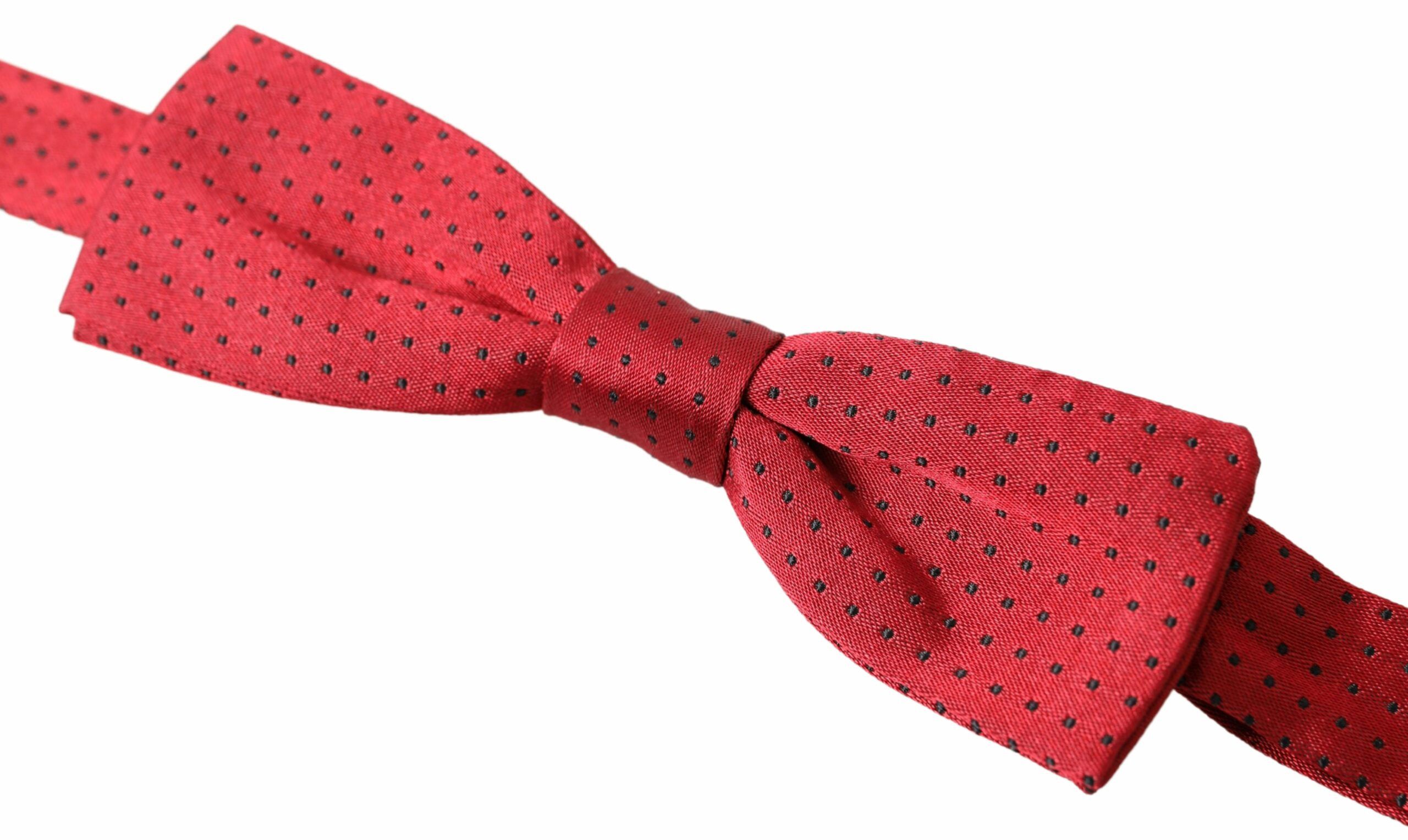 Dolce & Gabbana Elegant Polka Dot Silk Bow Men's Tie Size ONE SIZE - 2 Thumbnail