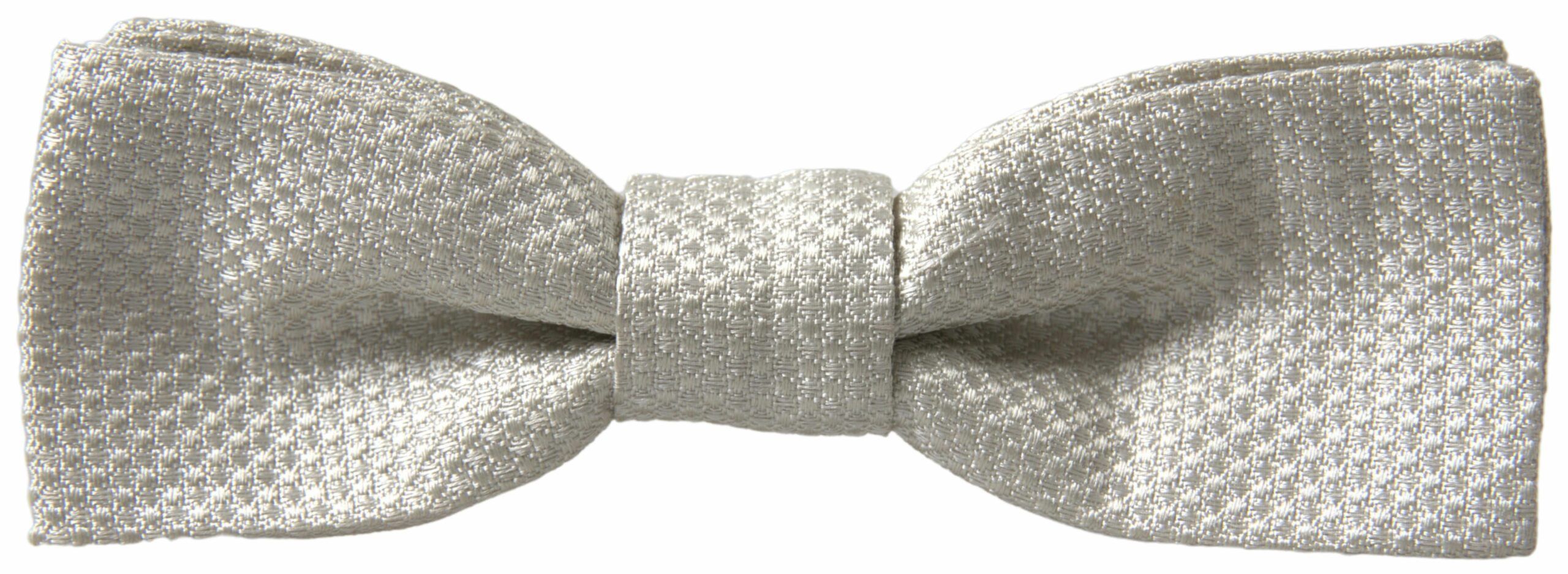 Dolce & Gabbana Elegant Ivory Silk Bow Men's Tie Size ONE SIZE - 3 Thumbnail