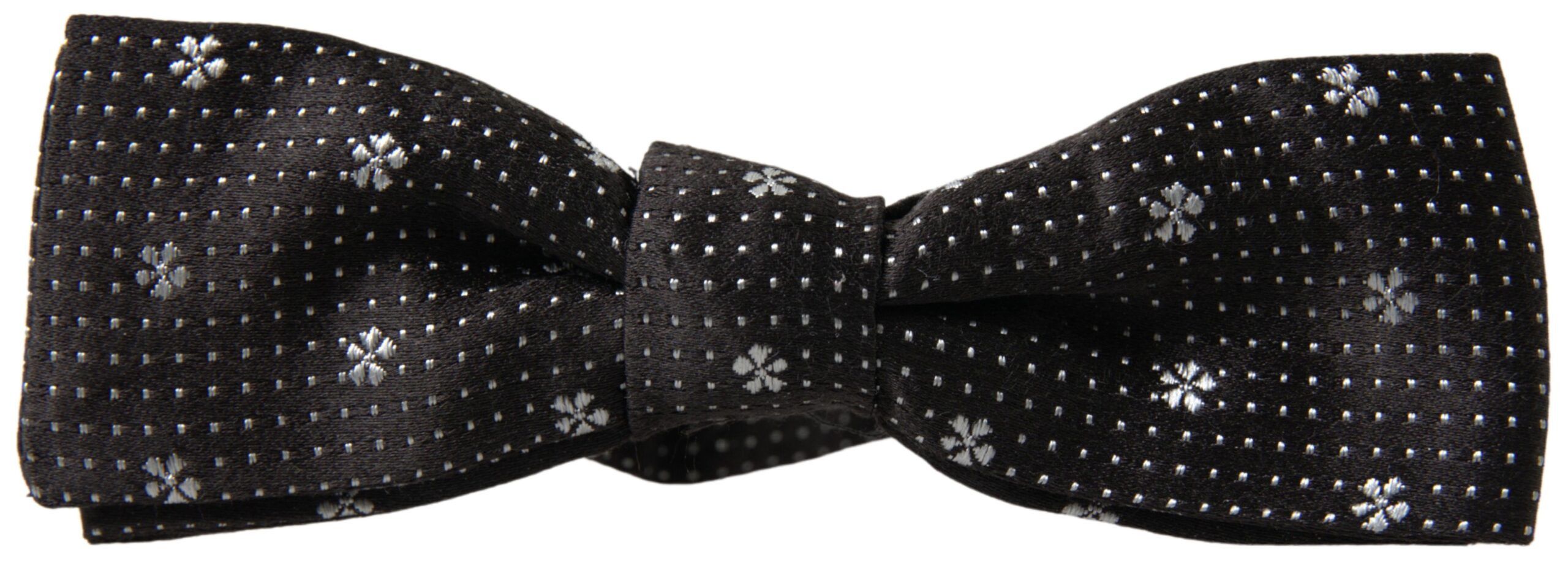 Dolce & Gabbana Elegant Black Silk Bow Men's Tie Size ONE SIZE - 3 Thumbnail