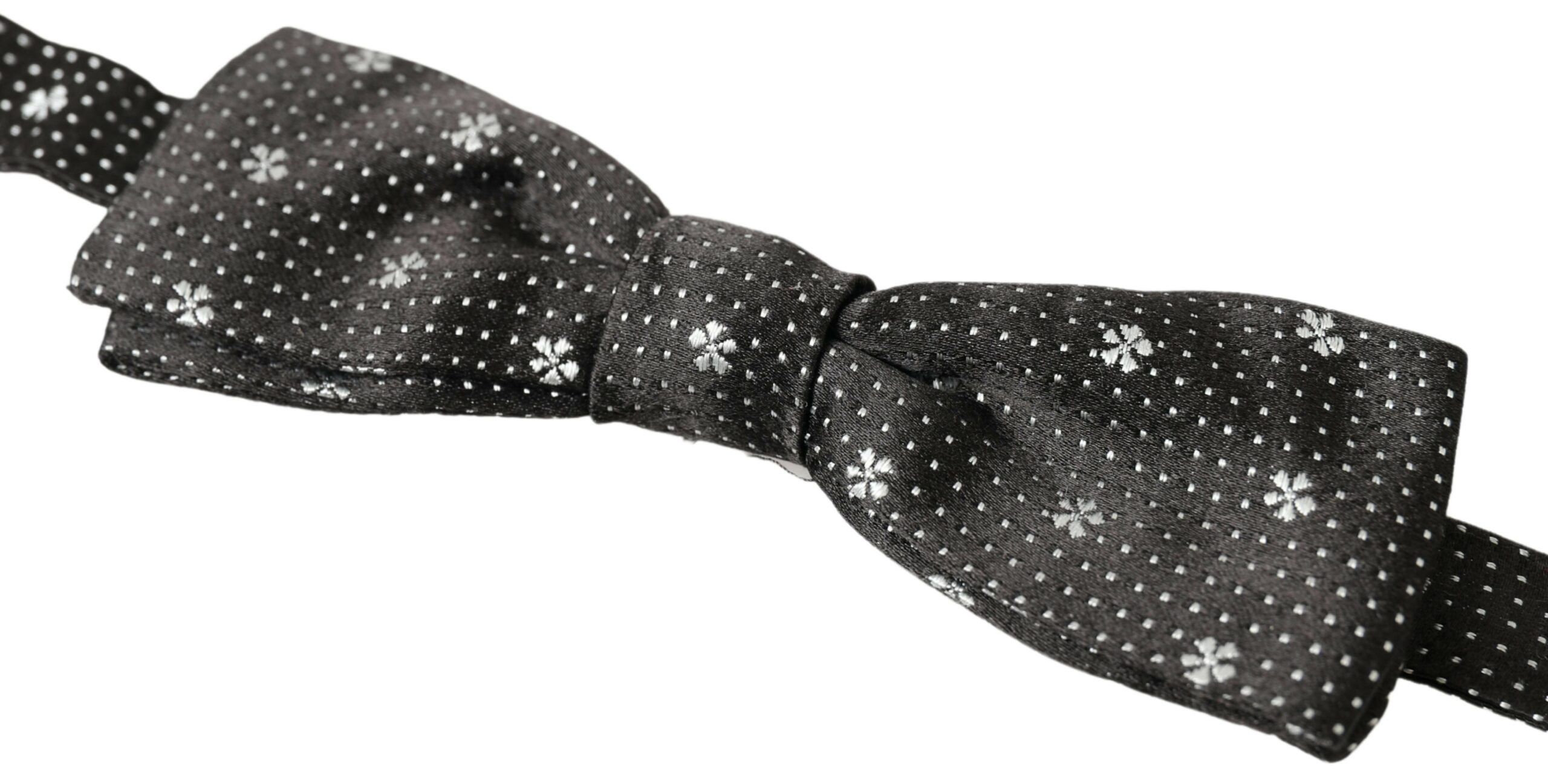 Dolce & Gabbana Elegant Black Silk Bow Men's Tie Size ONE SIZE - 2 Thumbnail