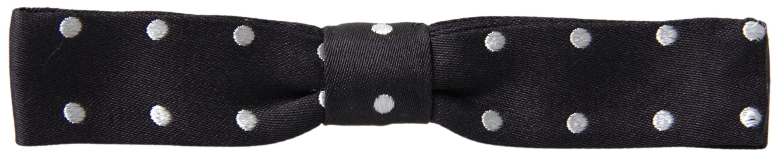 Dolce & Gabbana Elegant Black Silk Bow Men's Tie Size ONE SIZE - 3 Thumbnail