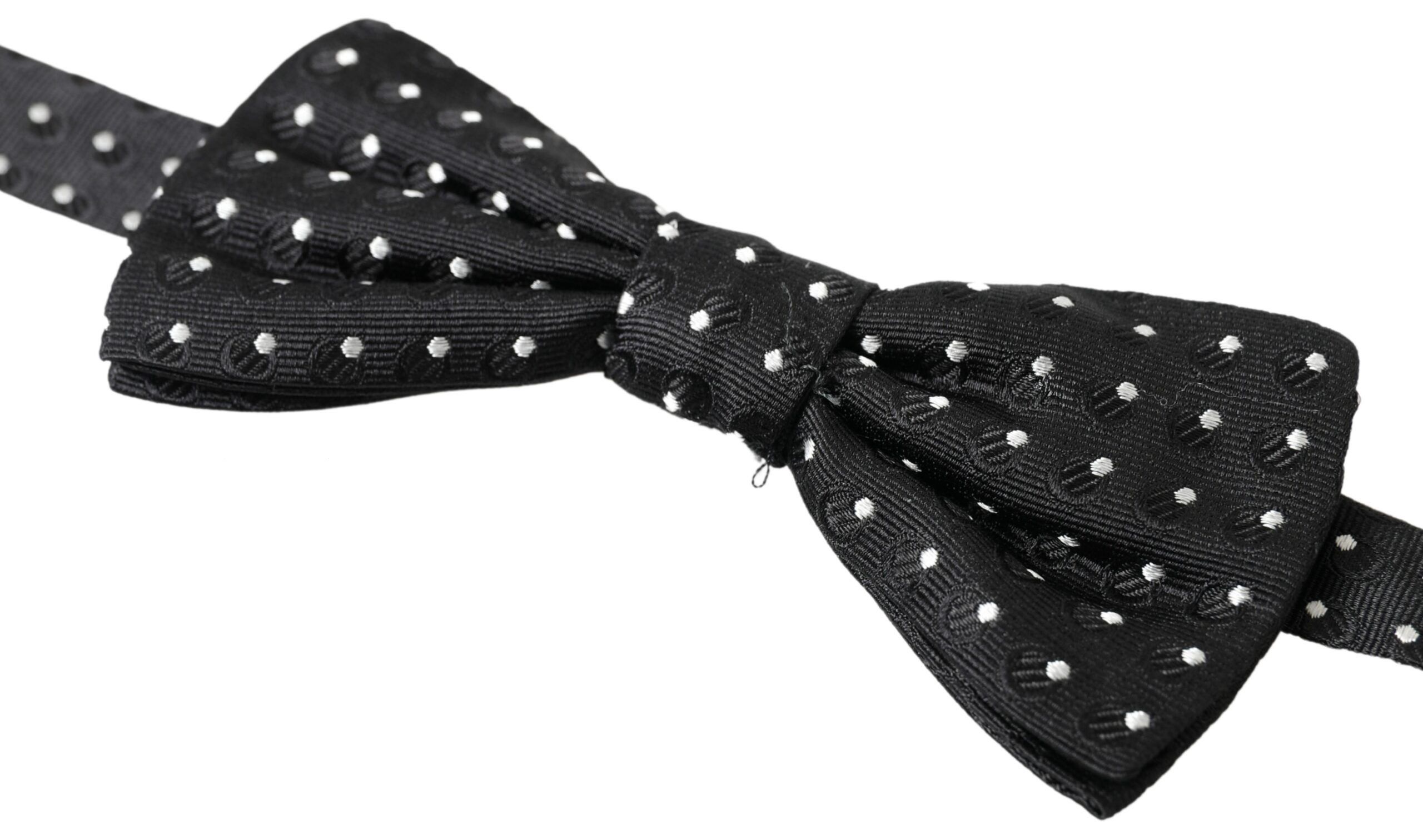 Dolce & Gabbana Elegant Black Silk Bow Men's Tie Size ONE SIZE - 2 Thumbnail