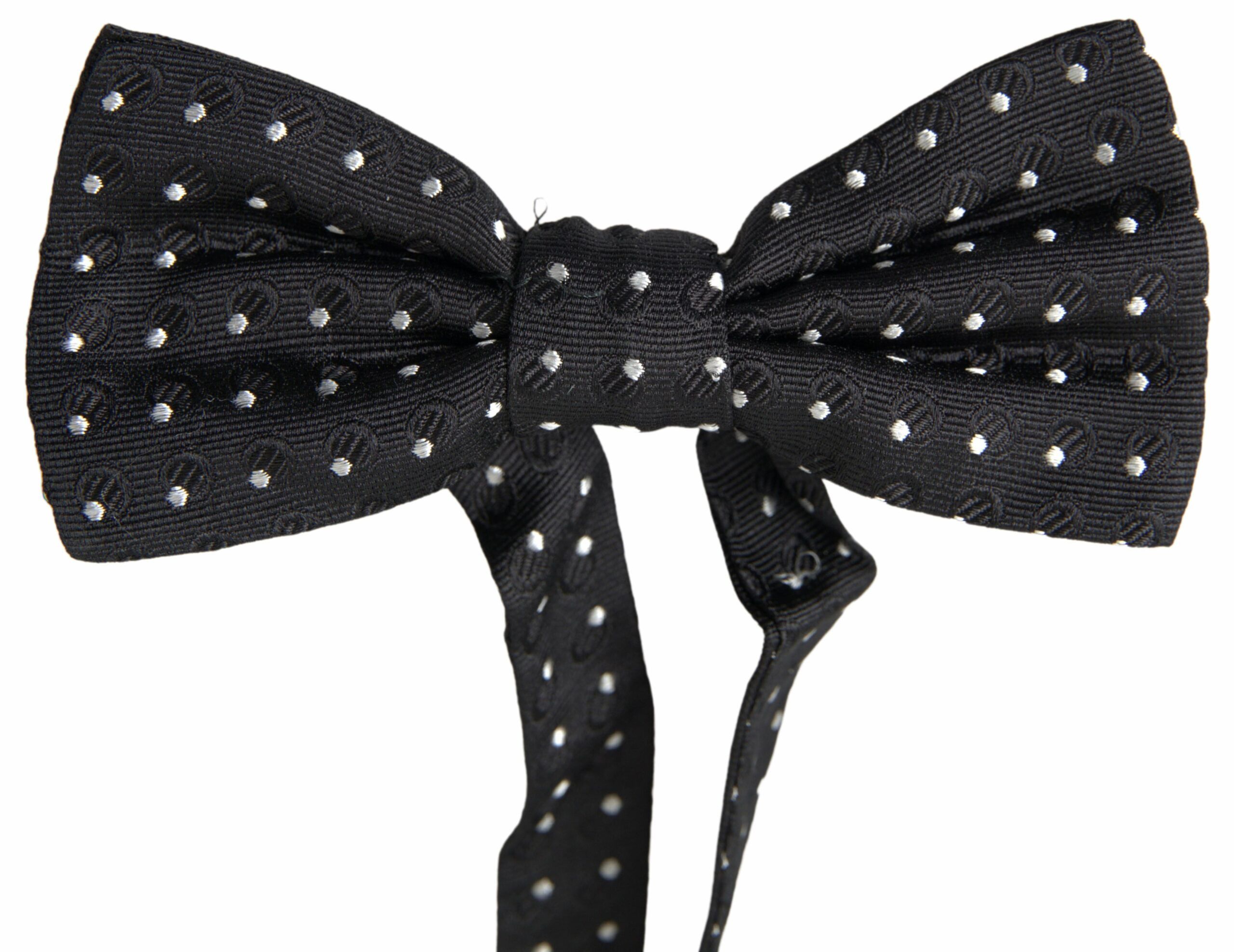 Dolce & Gabbana Elegant Black Silk Bow Men's Tie Size ONE SIZE - 3 Thumbnail