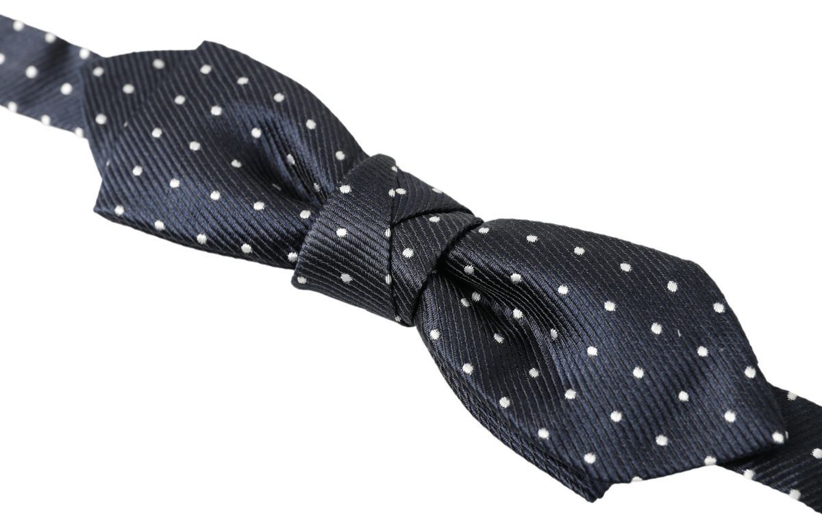 Dolce & Gabbana Elegant Blue Silk Bow Men's Tie Size ONE SIZE - 2 Thumbnail