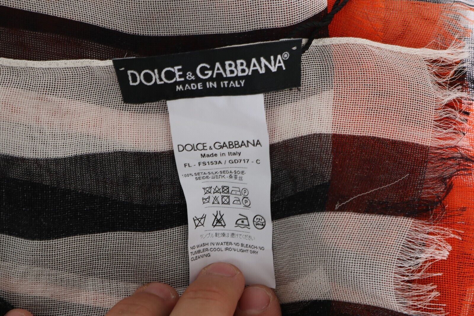 Dolce & Gabbana Elegant Multicolor Silk Fringed Men's Scarf Size ONE SIZE - 4 Thumbnail