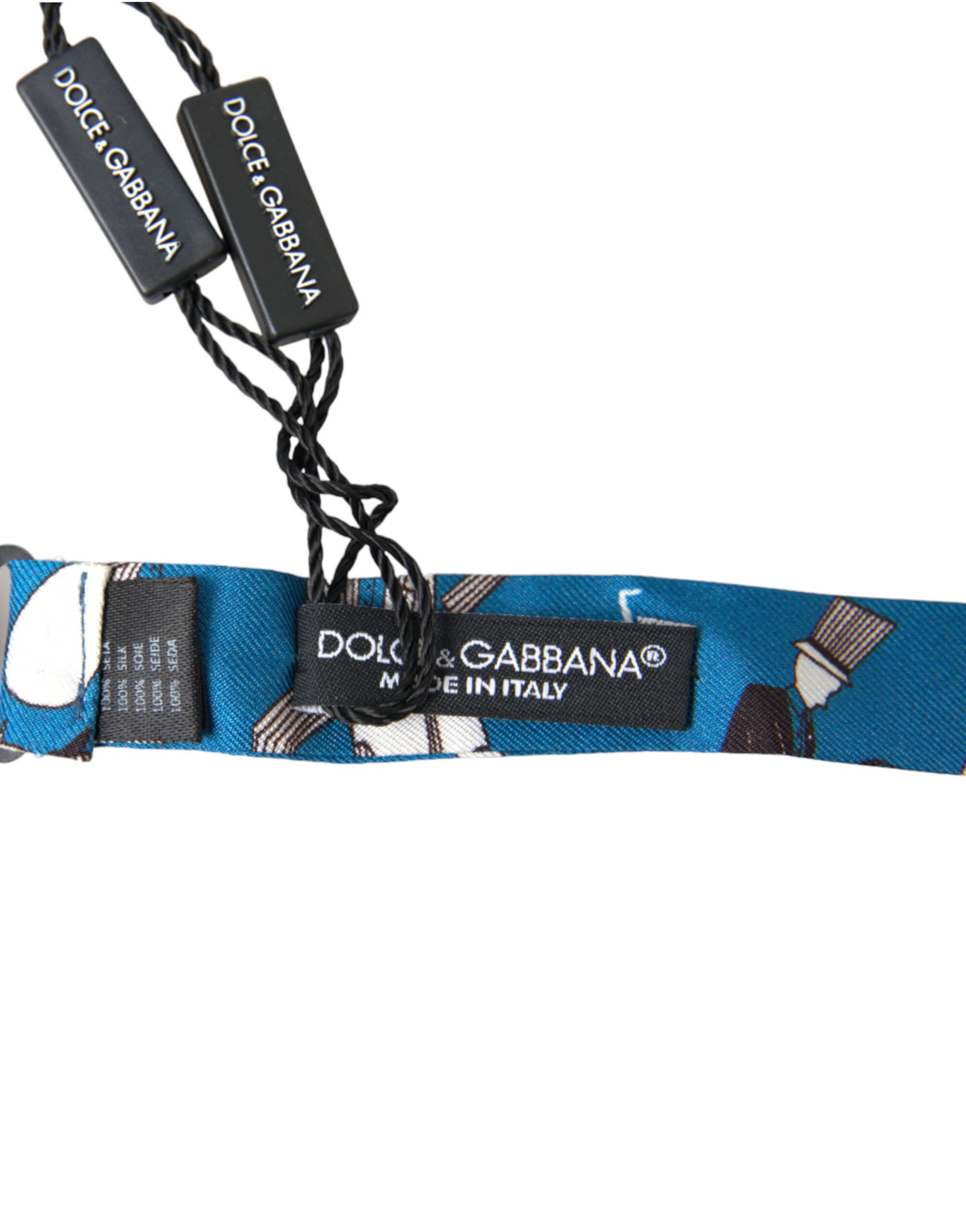 Dolce & Gabbana Elegant Silk Blue Jazz Club Bow Men's Tie Size ONE SIZE - 3 Thumbnail