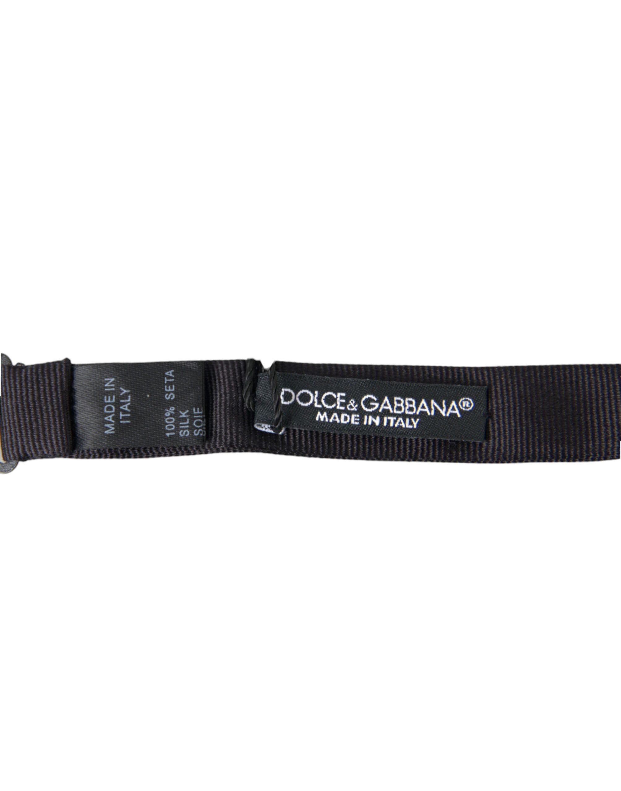 Dolce & Gabbana Elegant Silk Black Bow Tie for Sophisticated Men's Style Size ONE SIZE - 3 Thumbnail