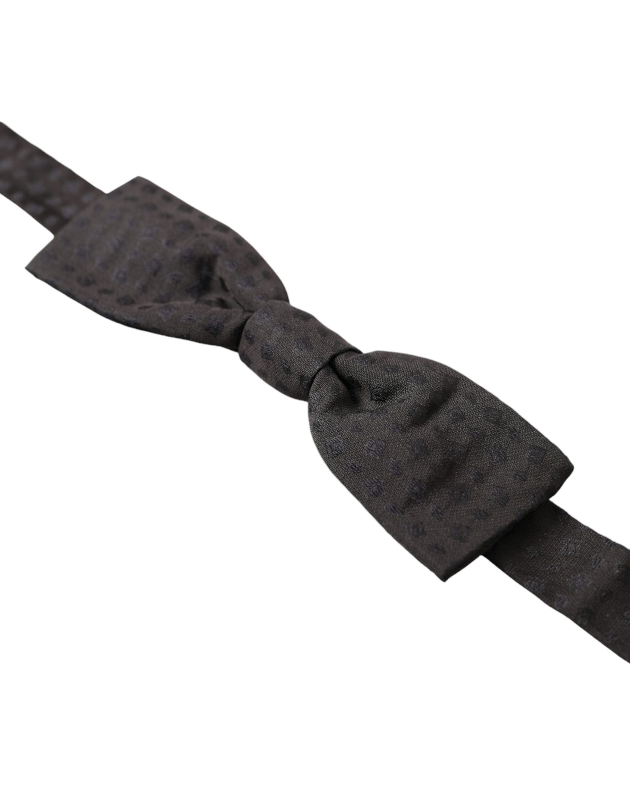 Dolce & Gabbana Elegant Brown Fantasy Silk Bow Men's Tie Size ONE SIZE - 2 Thumbnail