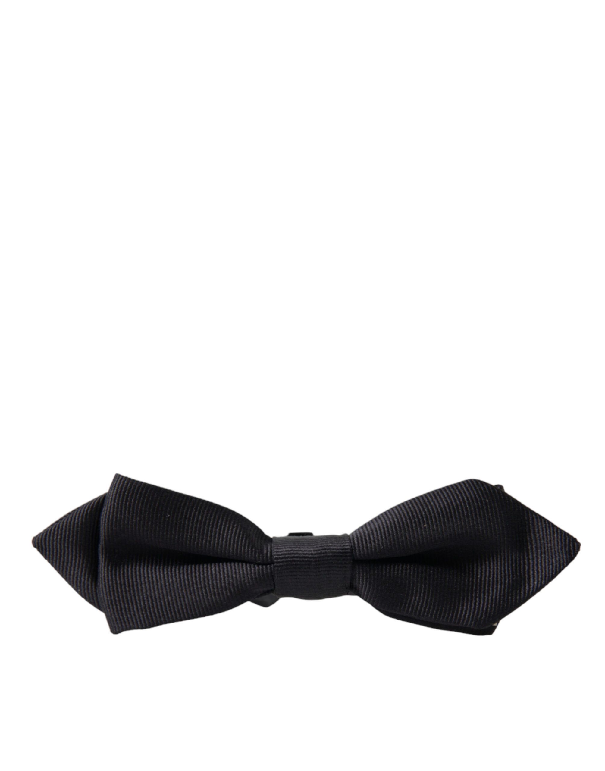 Dolce & Gabbana Elegant Silk Black Bow Men's Tie Size ONE SIZE - 3 Thumbnail