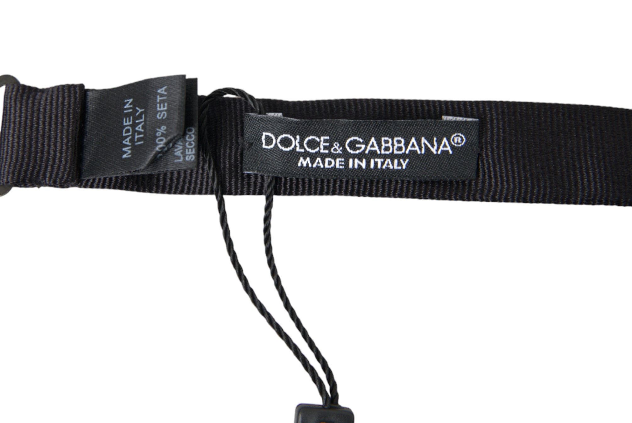 Dolce & Gabbana Elegant Silk Black Bow Men's Tie Size ONE SIZE - 4 Thumbnail