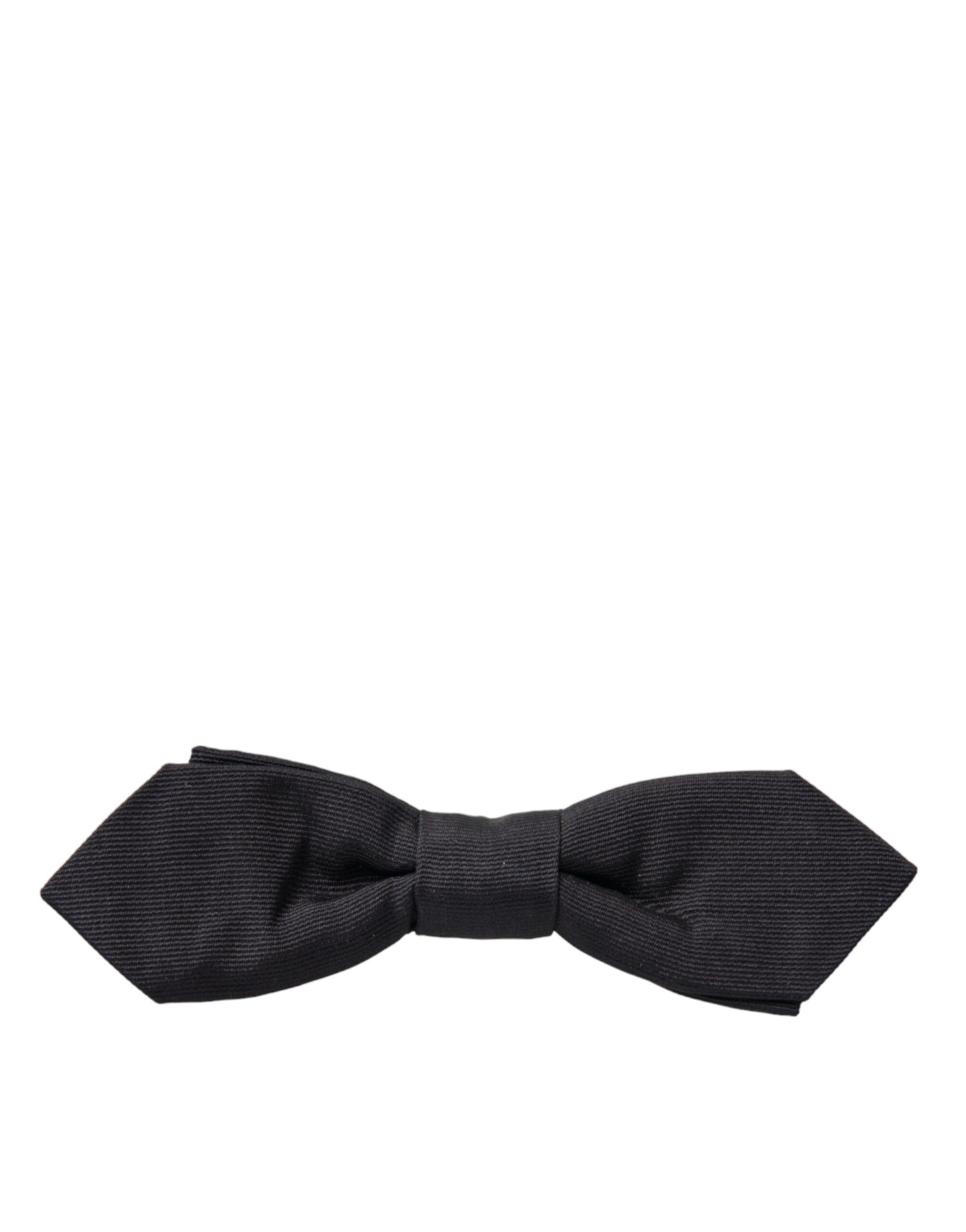 Dolce & Gabbana Elegant Silk Black Bow Men's Tie Size ONE SIZE - 3 Thumbnail