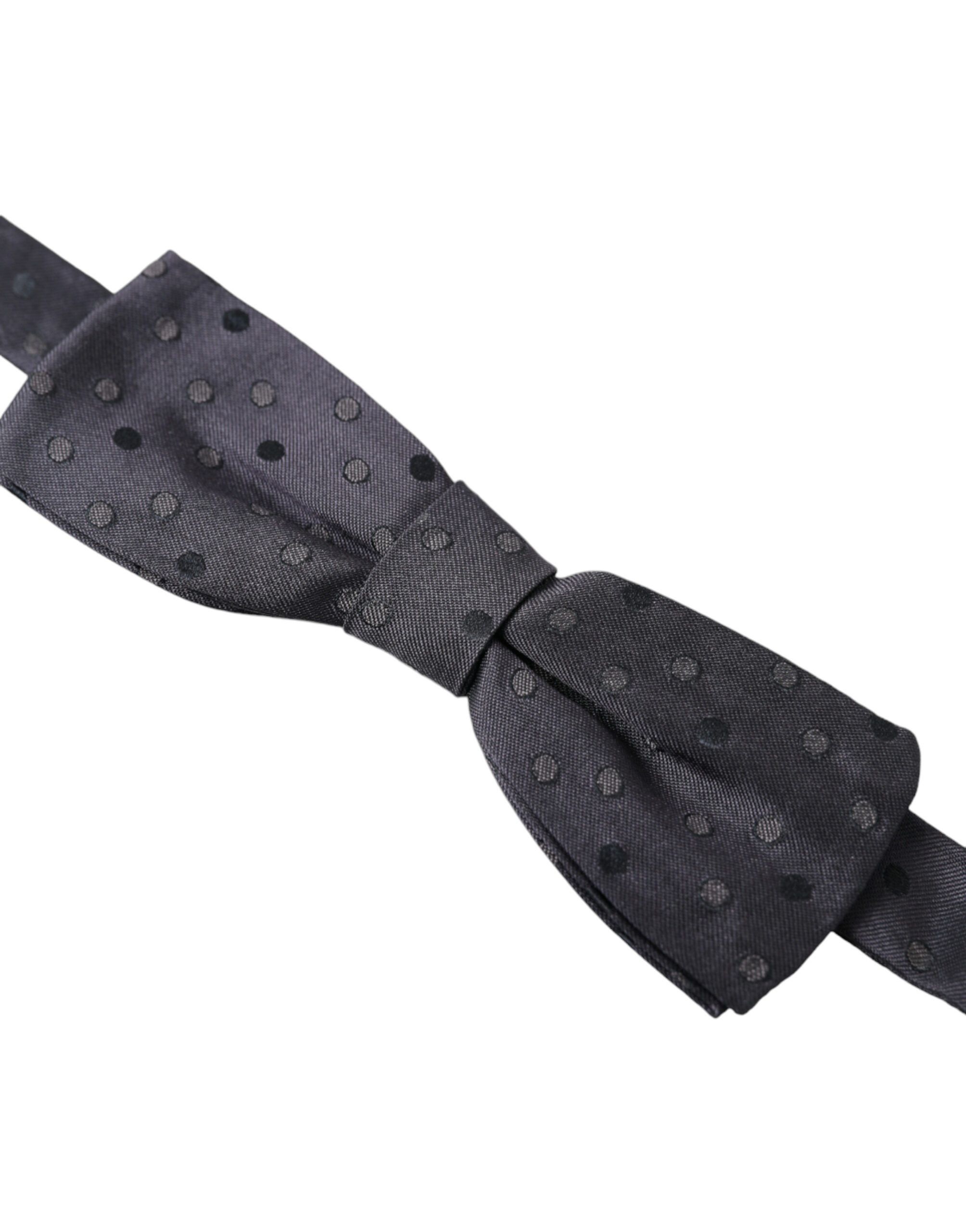 Dolce & Gabbana Elegant Polka Dot Silk Bow Men's Tie Size ONE SIZE - 2 Thumbnail