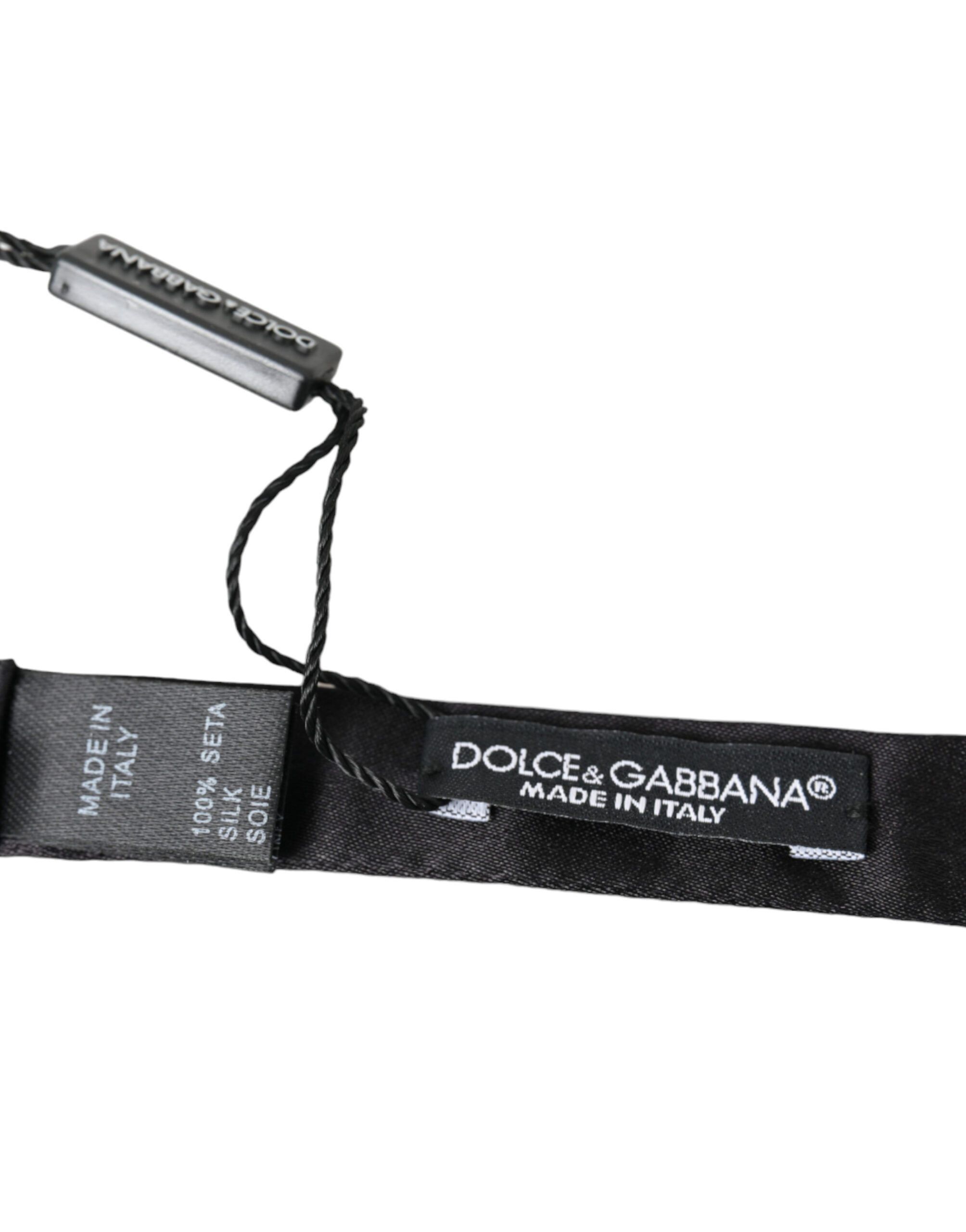 Dolce & Gabbana Elegant Silk Black Bow Tie for Men's Gentleman Size ONE SIZE - 4 Thumbnail