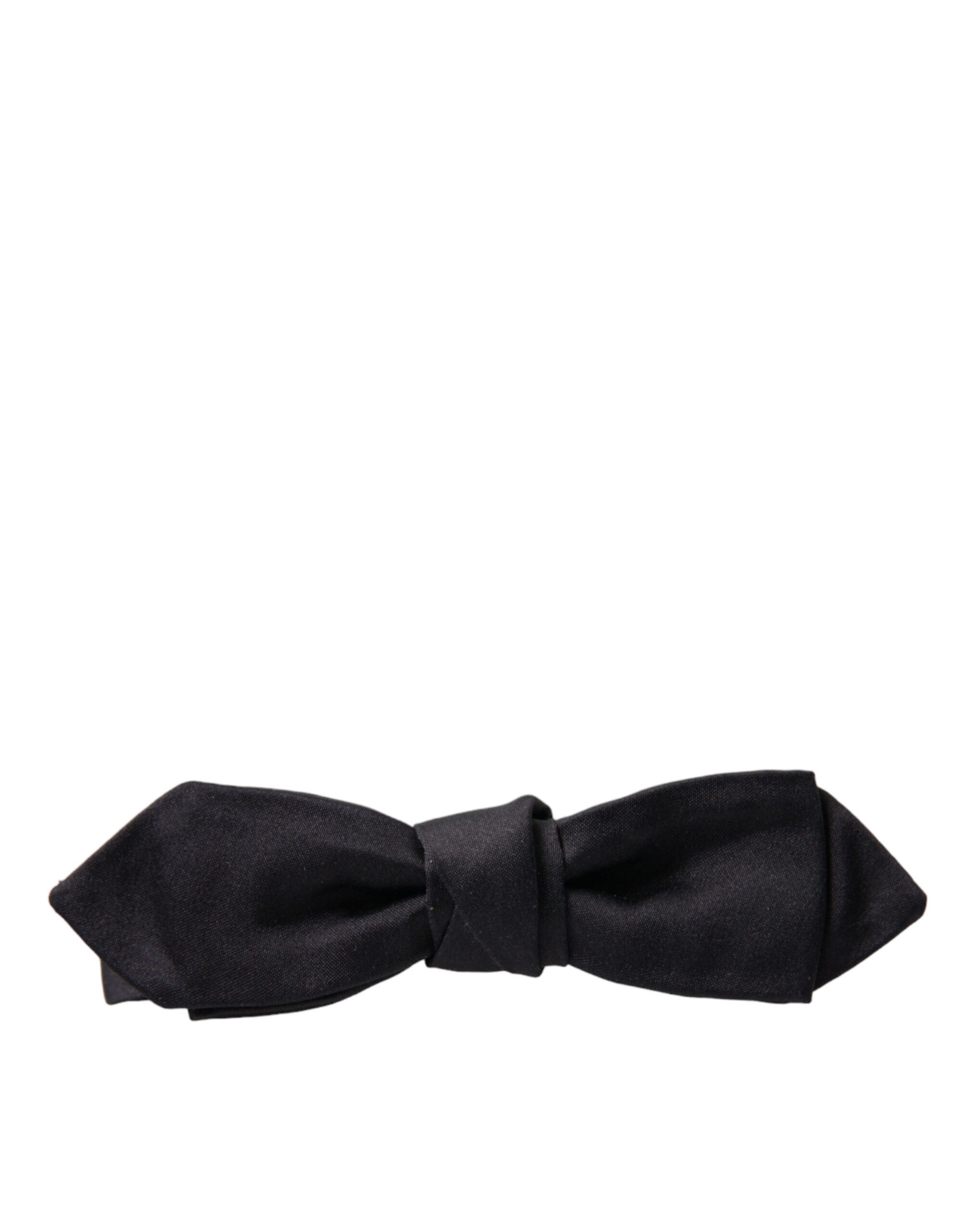 Dolce & Gabbana Elegant Silk Black Bow Tie for Men's Gentleman Size ONE SIZE - 3 Thumbnail