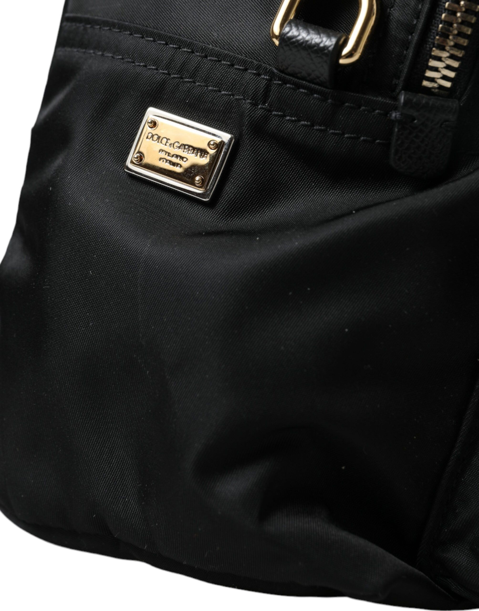 Dolce & Gabbana Elegant Black Gold Detail Women's Backpack Size ONE SIZE - 5 Thumbnail