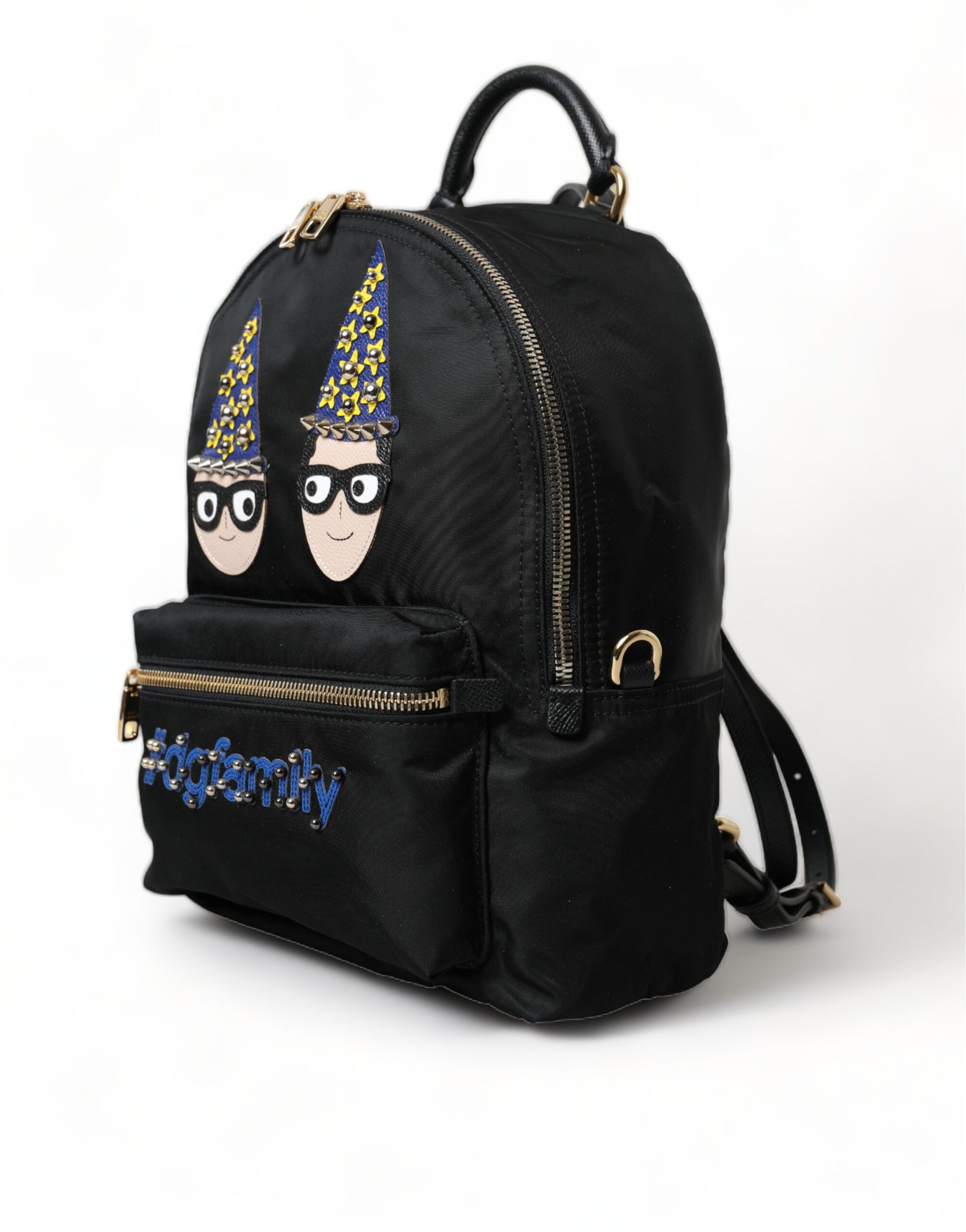 Dolce & Gabbana Elegant Black Gold Detail Women's Backpack Size ONE SIZE - 2 Thumbnail