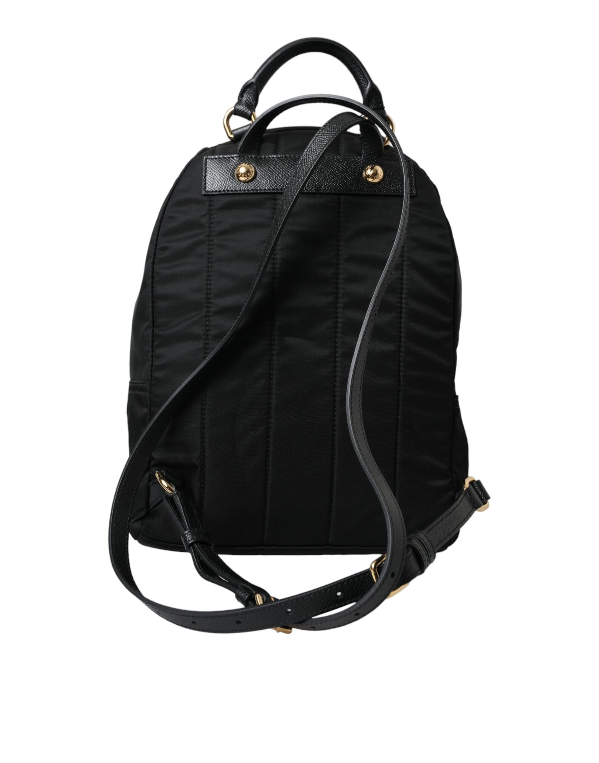 Dolce & Gabbana Elegant Black Gold Detail Women's Backpack Size ONE SIZE - 3 Thumbnail