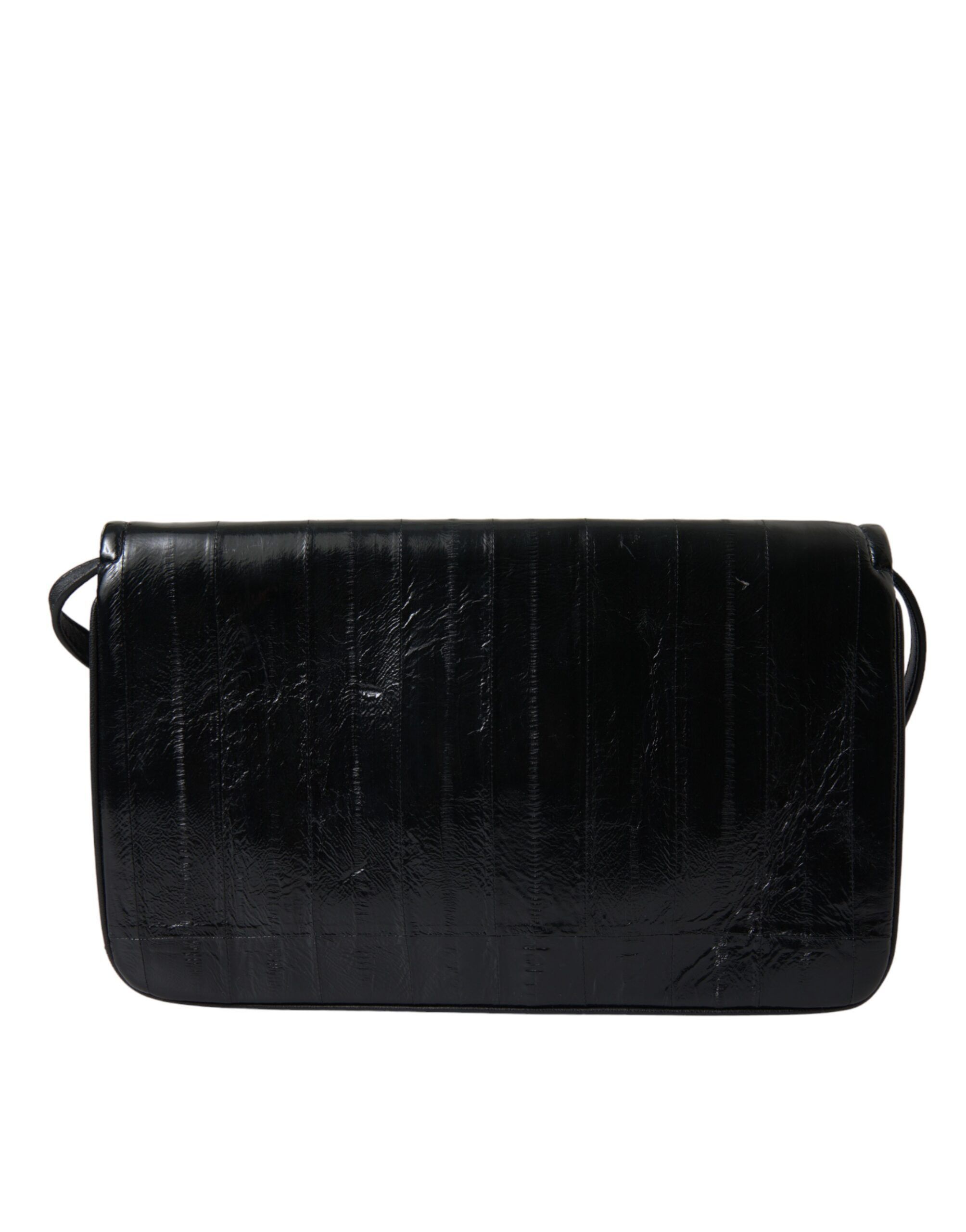 Dolce & Gabbana Elegant Eelskin Leather Shoulder Women's Bag Size ONE SIZE - 3 Thumbnail