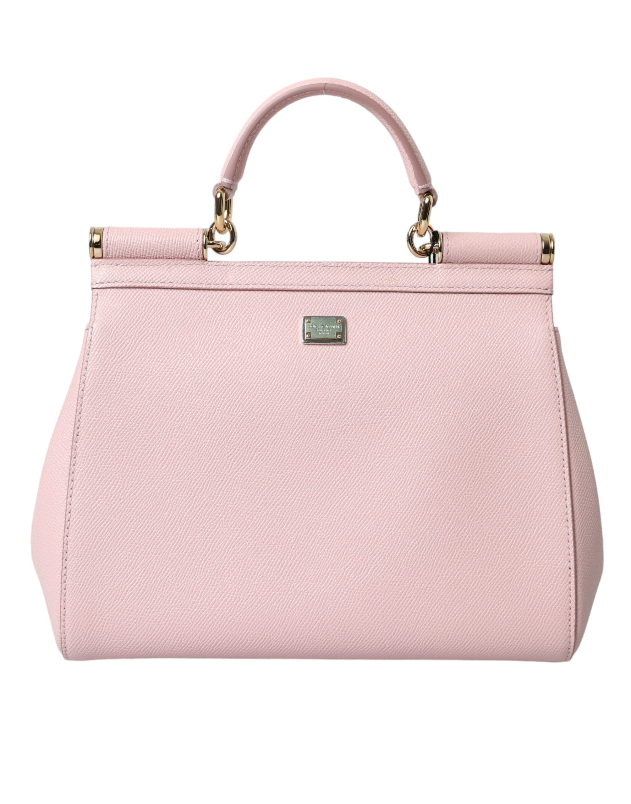 Dolce & Gabbana Chic Pink Sicily Leather Shoulder Women's Bag Size ONE SIZE - 3 Thumbnail