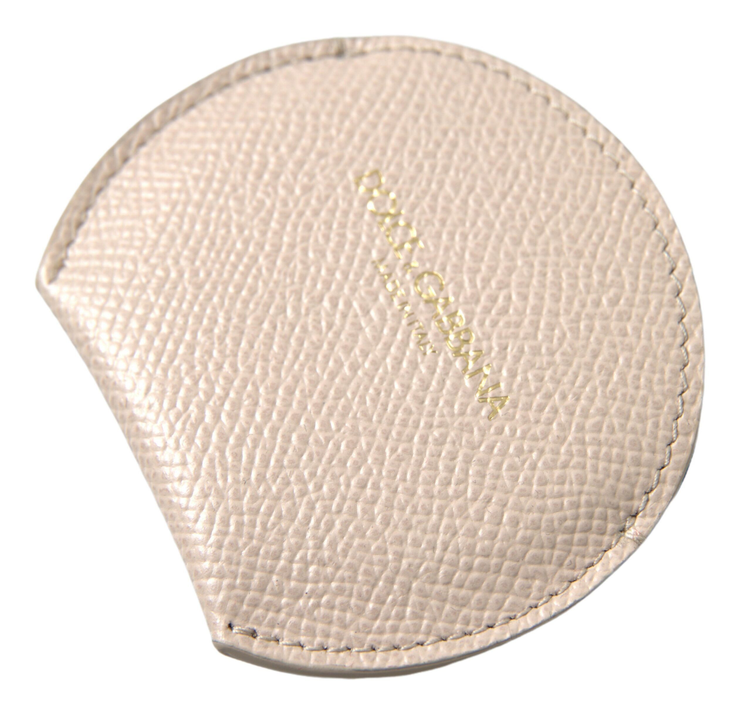 Dolce & Gabbana Elegant Calfskin Leather Hand Mirror Women's Holder Size ONE SIZE - 3 Thumbnail