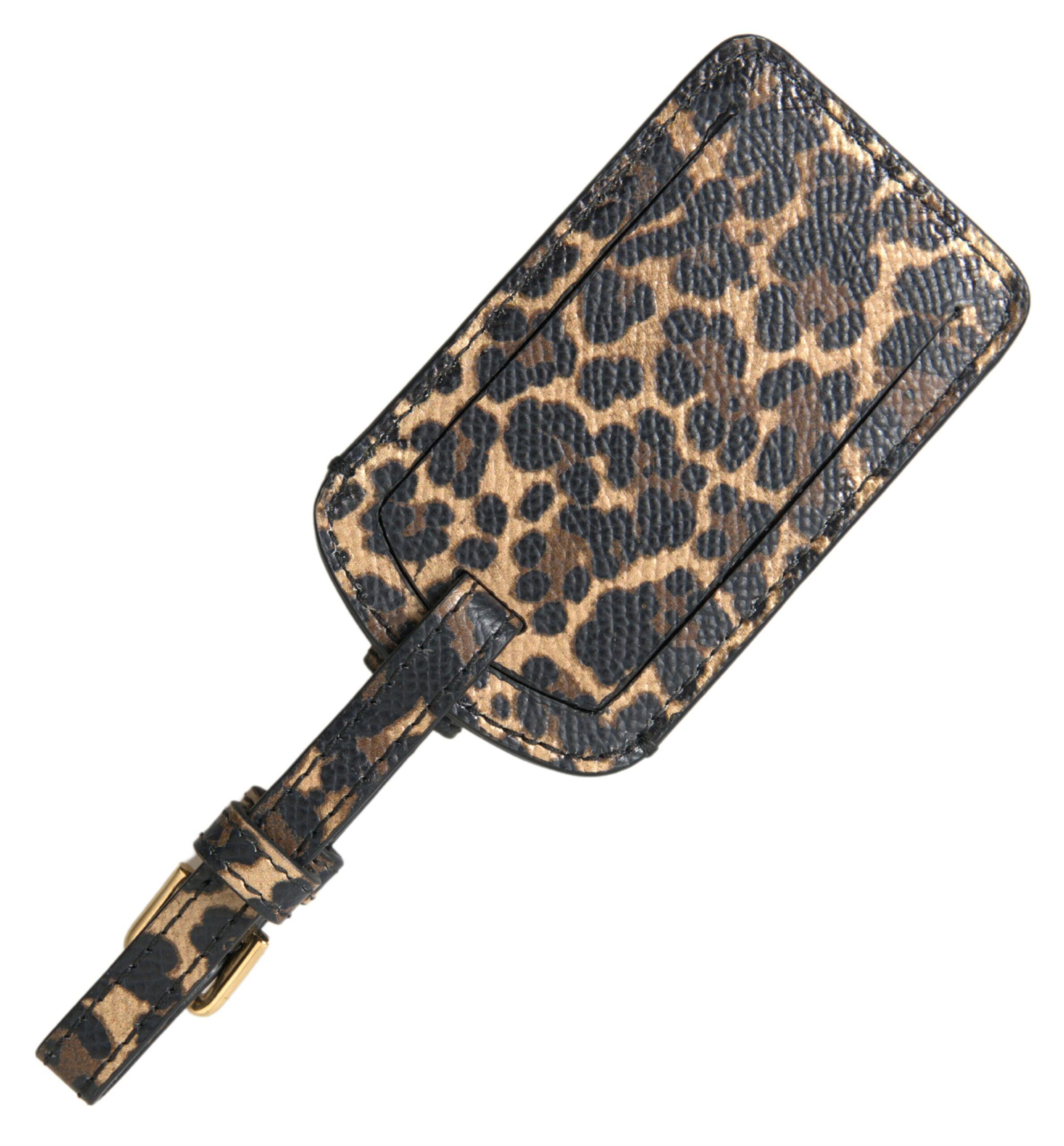 Dolce & Gabbana Elegant Leopard Leather Luggage Women's Tag Size ONE SIZE - 2 Thumbnail